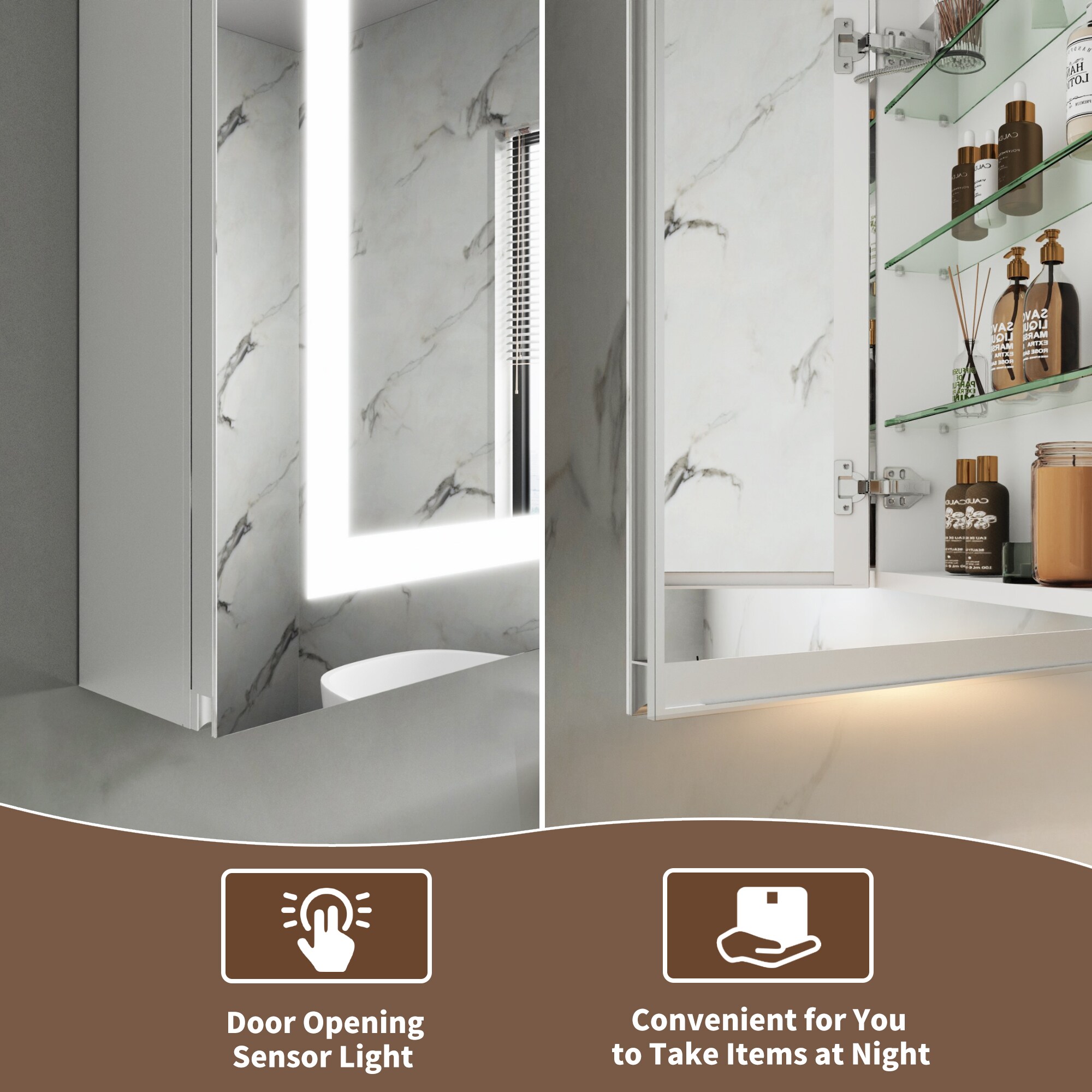 Forclover JV3M-4830D Bathroom-Medicine-Cabinets - View #3