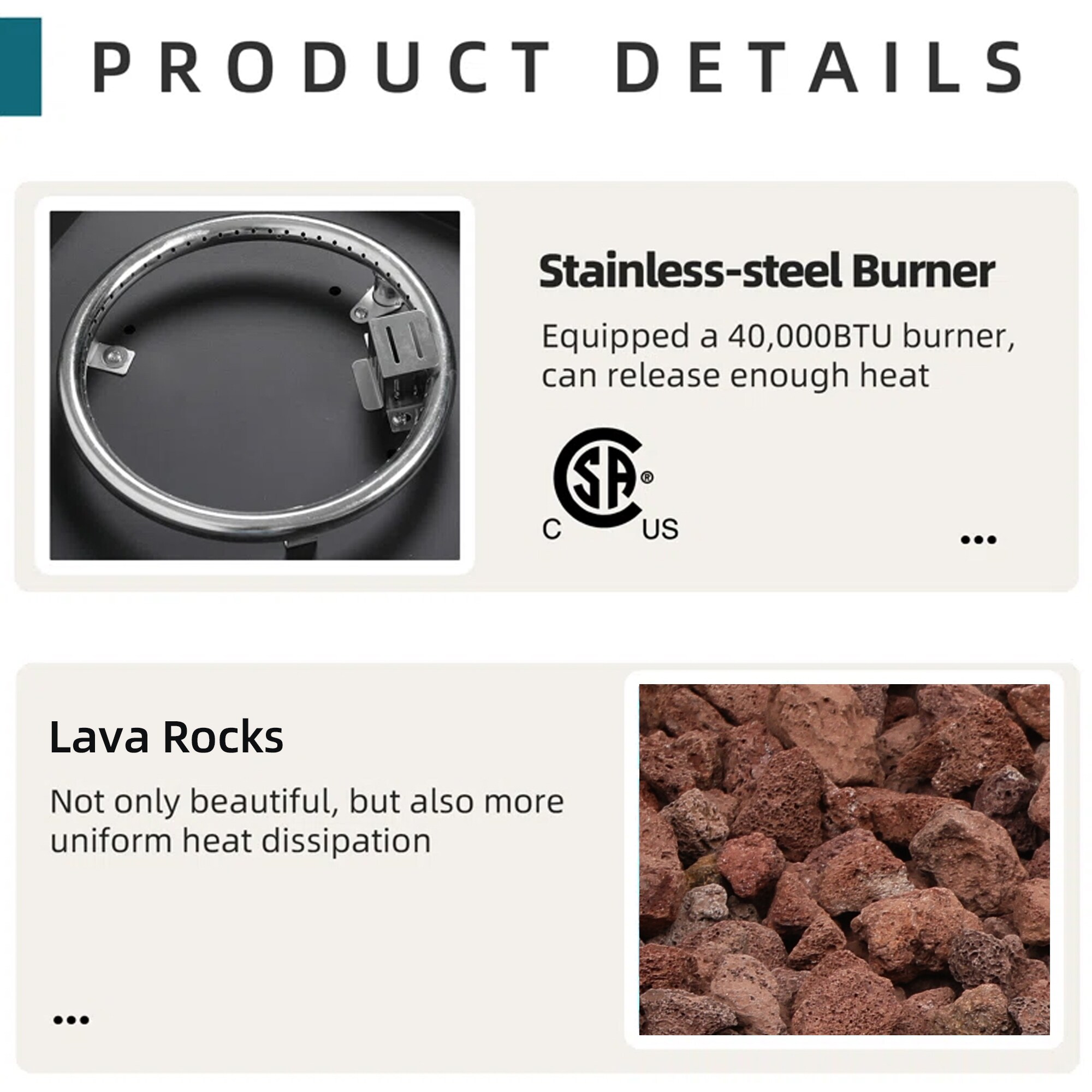 Patio Watcher 28T-YX-DGRAY-T Outdoor-Gas-Firepits - View #4