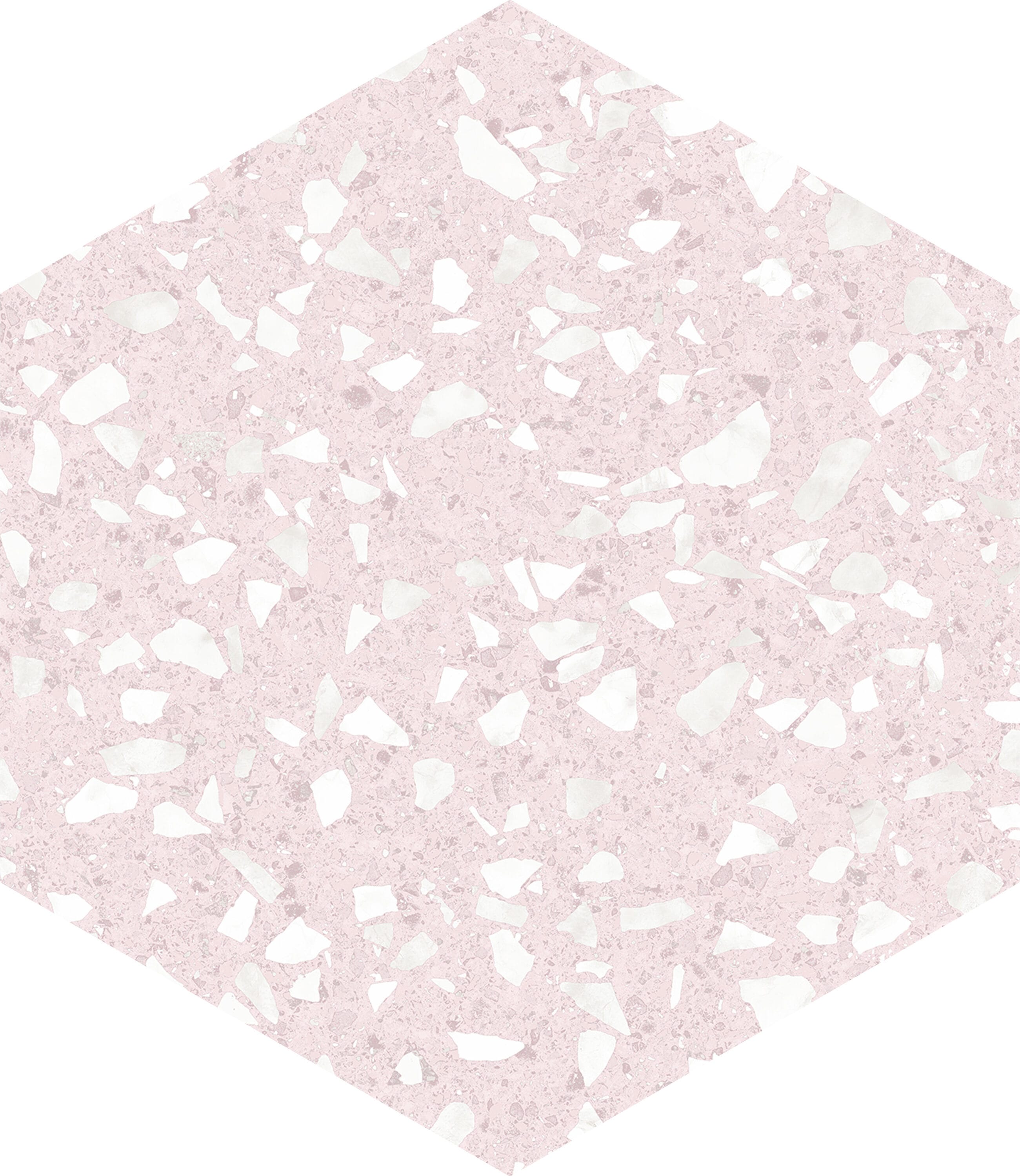 Affinity Tile FCD10VCPK Venice Pink 8-5/8-in x 9-7/8-in Matte Porcelain Stone Look Hexagon Floor and Wall Tile (11.5-sq. ft/ Carton)