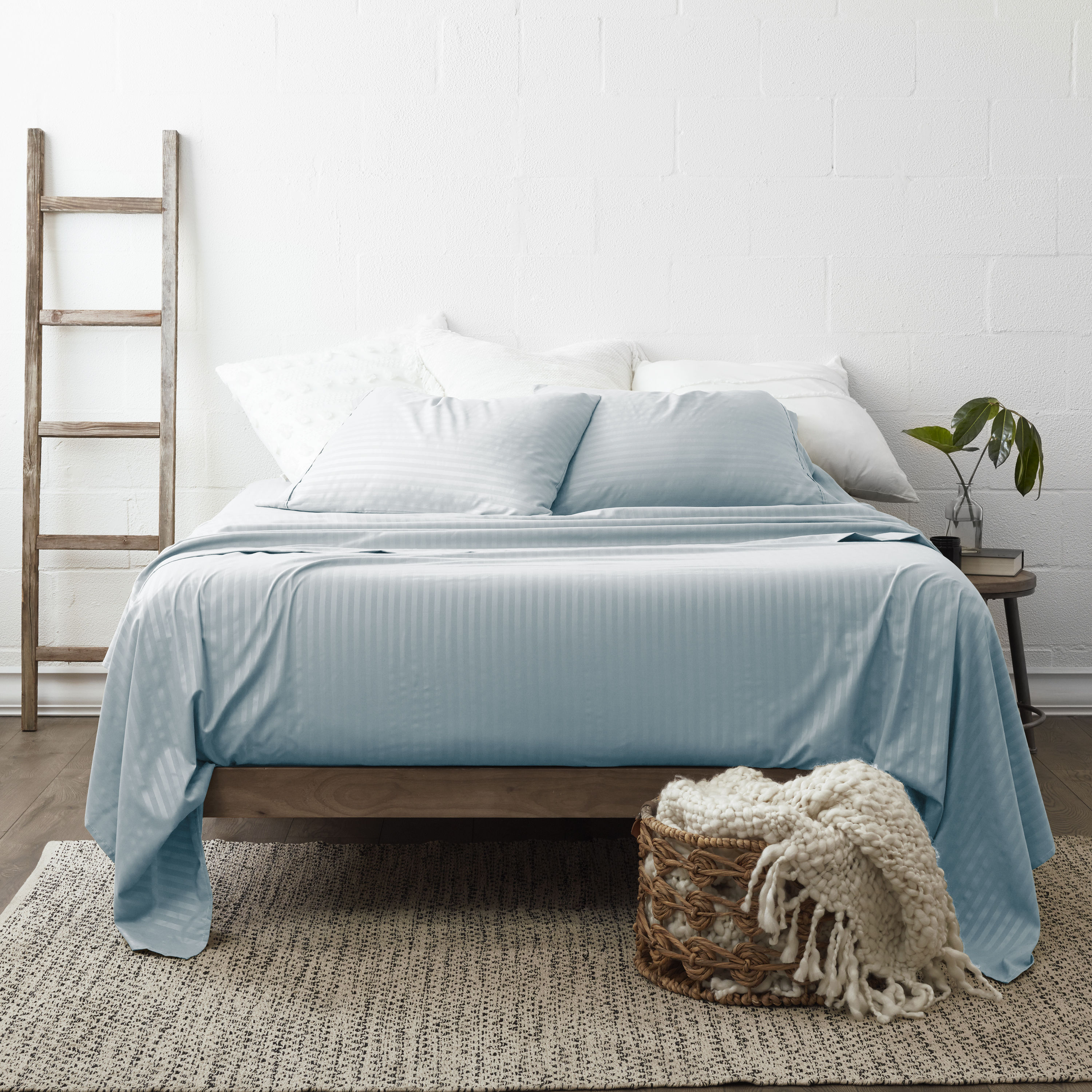 Ienjoy Home IEH-STRIPE-TW-AQ Sheet-Sets - View #2