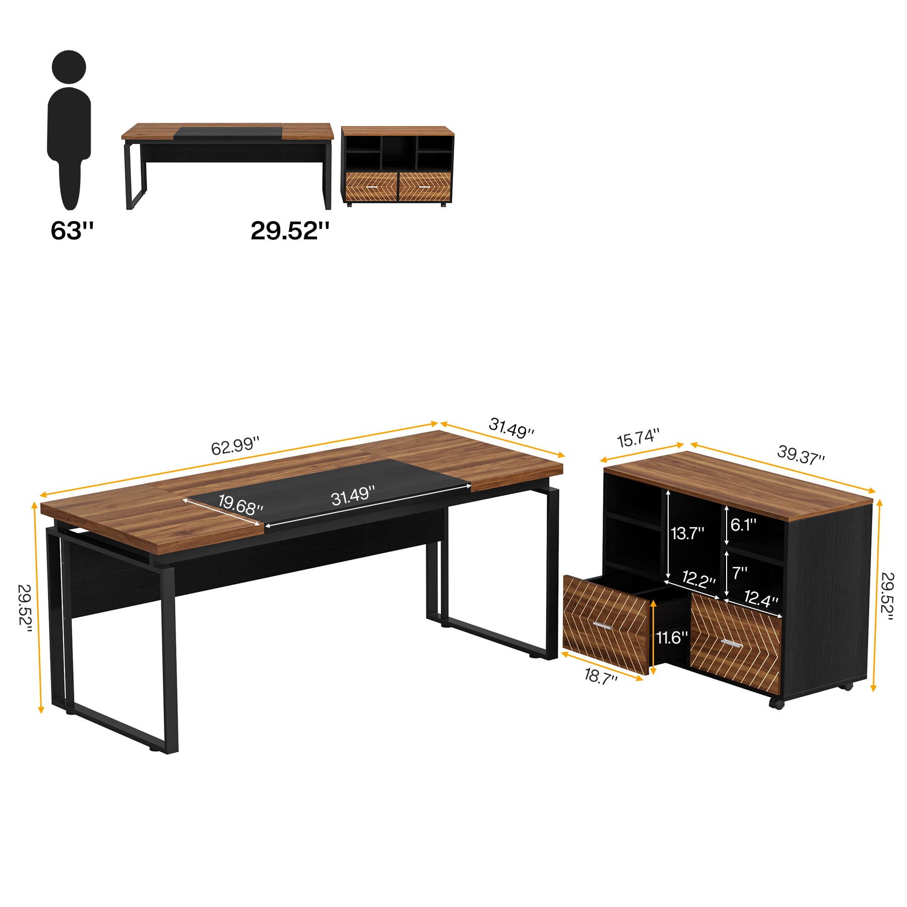 Tribesigns LWFD-F1963 Office-Tables - View #6