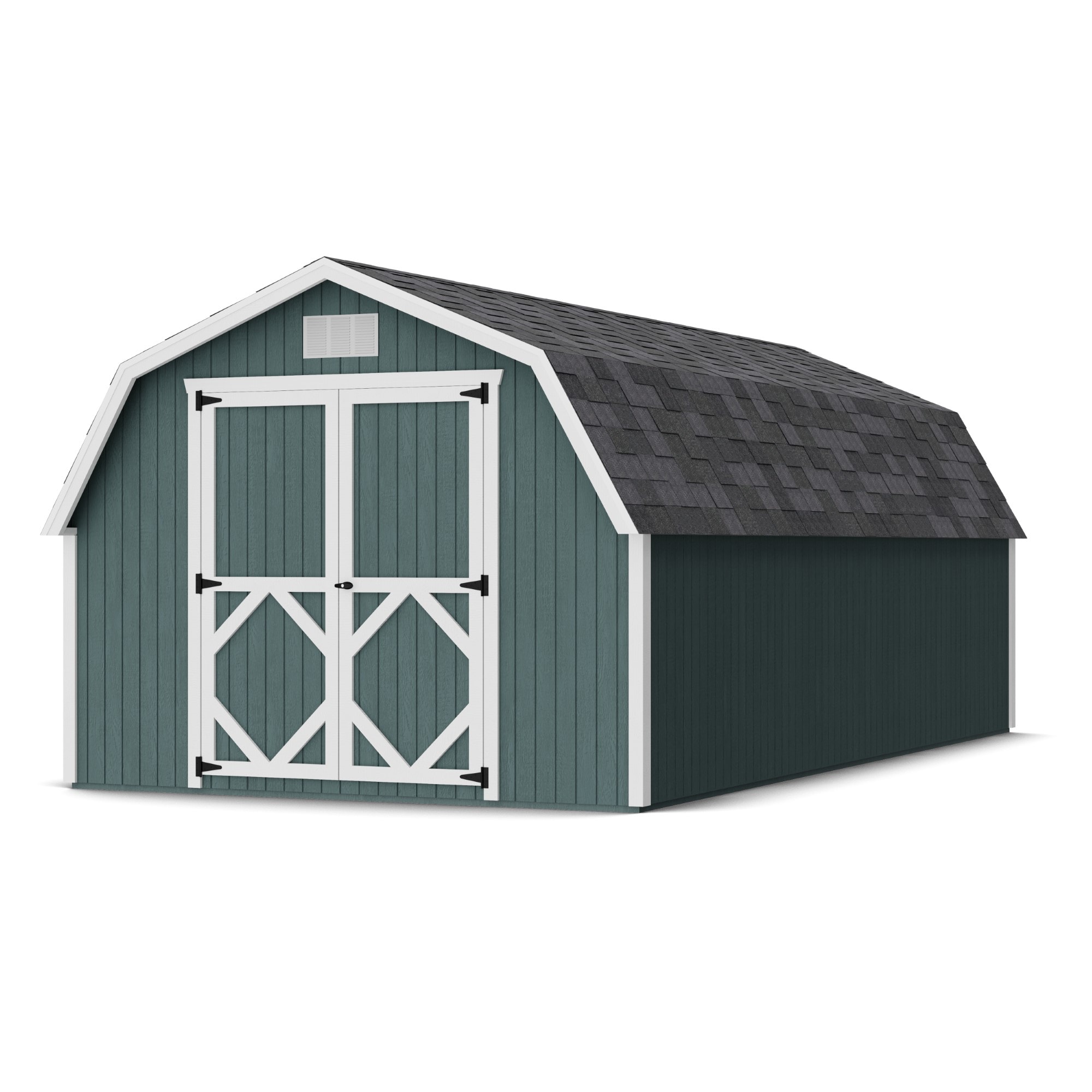 Little Cottage Co 10X20 CGB-4-PC-FK Classic Gambrel Barn 10-ft x 20-ft Gambrel Style Wood Outdoor Storage Shed with 2 Doors