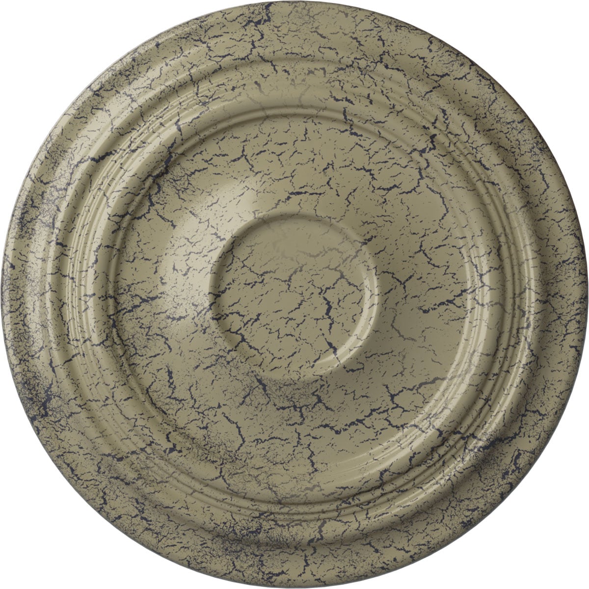 Ekena Millwork CM24TRCSC Traditional 24.375-in W x 24.375-in L Painted Castle Stone Crackle Polyurethane Whole Ceiling Medallion
