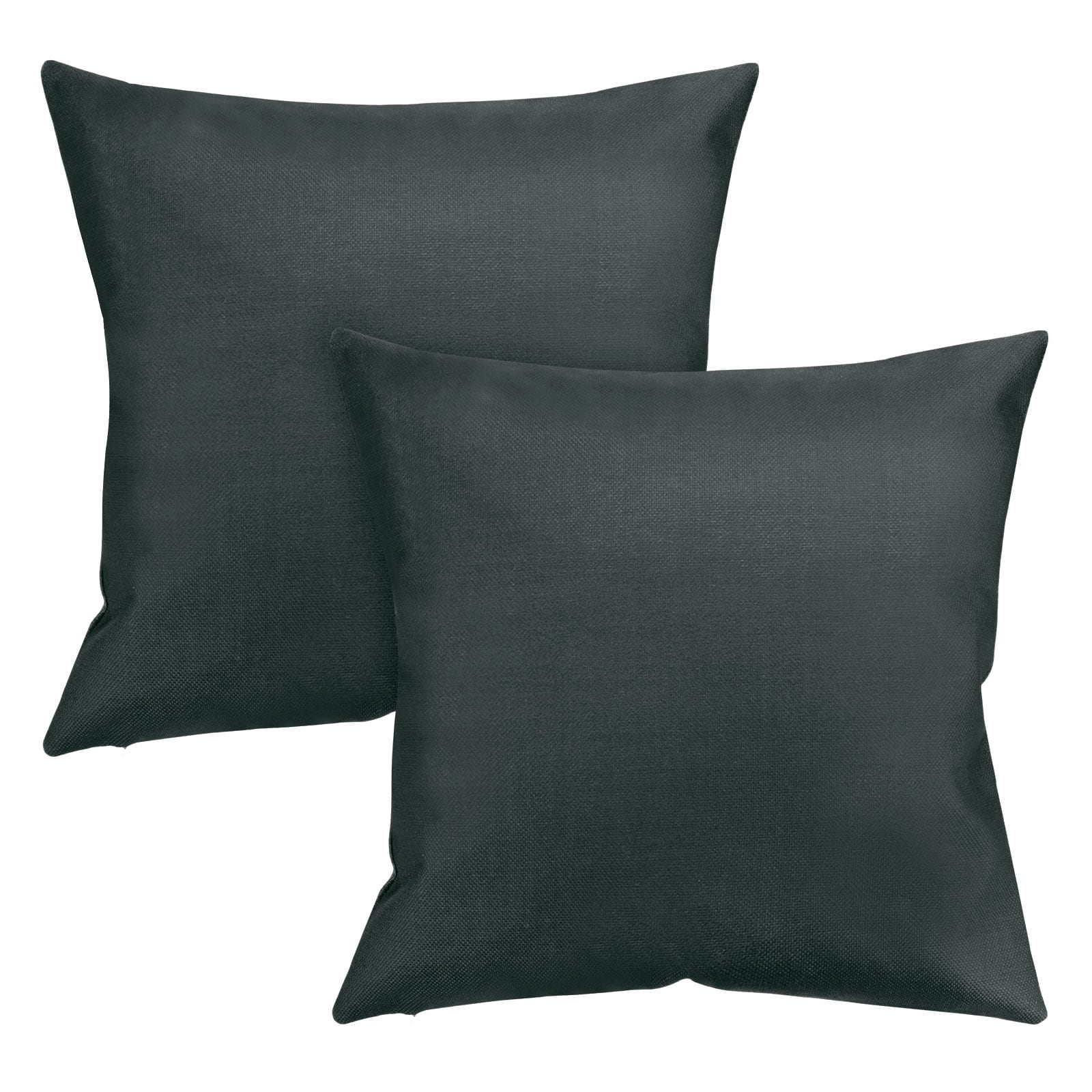 Unique Bargains 2-Pack Outdoor Pillows Covers 24x24in Black