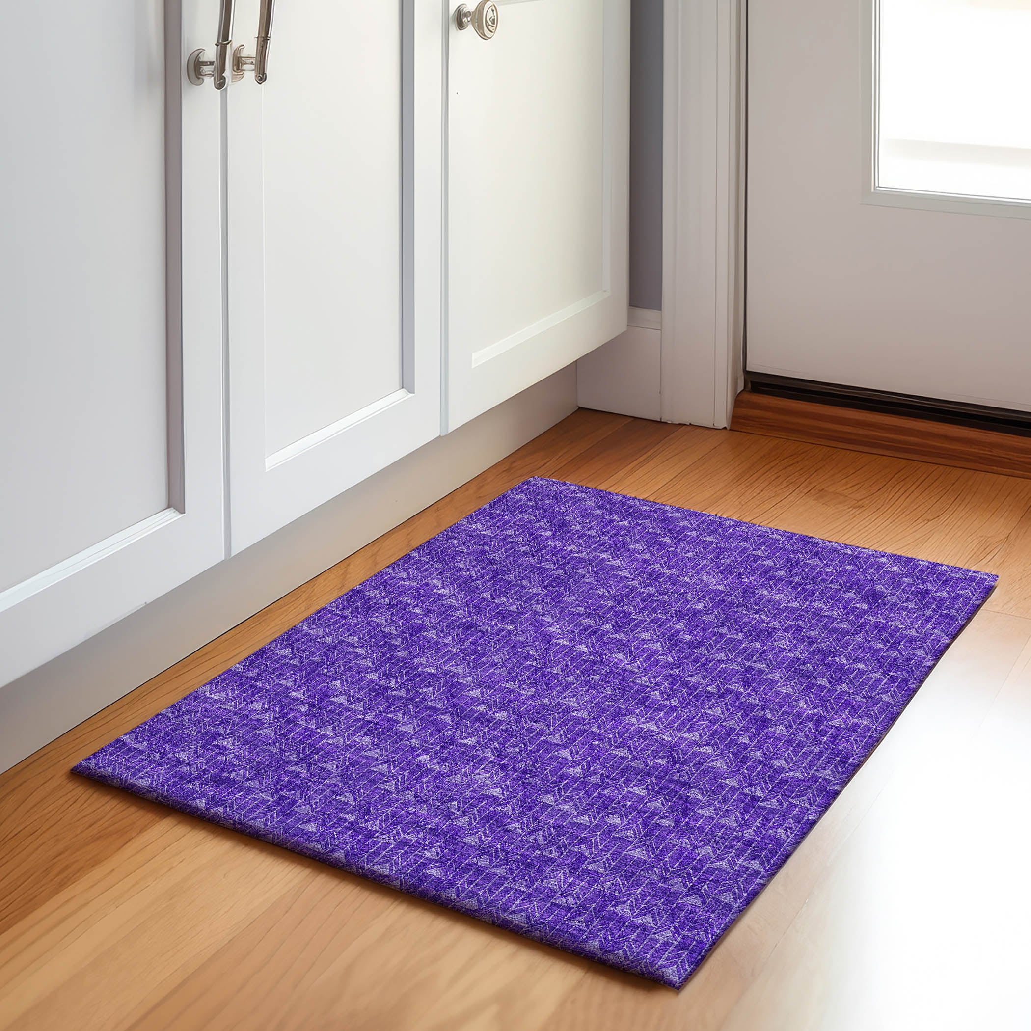 Addison Rugs AMF554PP20X30 Mayfield AMF554PP 2 x 3 (ft) Loomed Polyester Purple Rectangular Indoor Geometric Machine washable Area rug