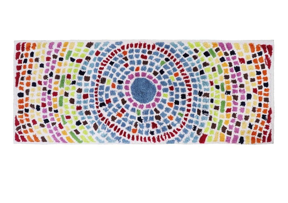 Better Trends BAPIMO2060MU Picasso 60-Inches x 20-Inches Mosac Cotton Bath rug