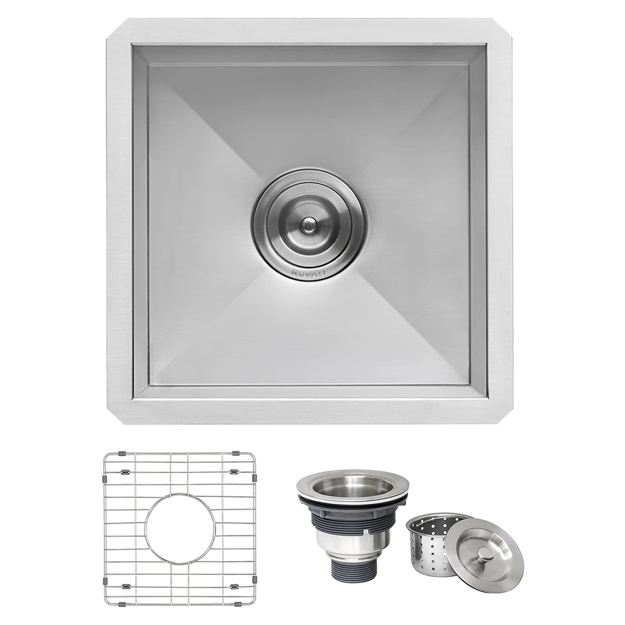 Brushed Stainless Steel Undermount Single Bowl Bar Prep Sink