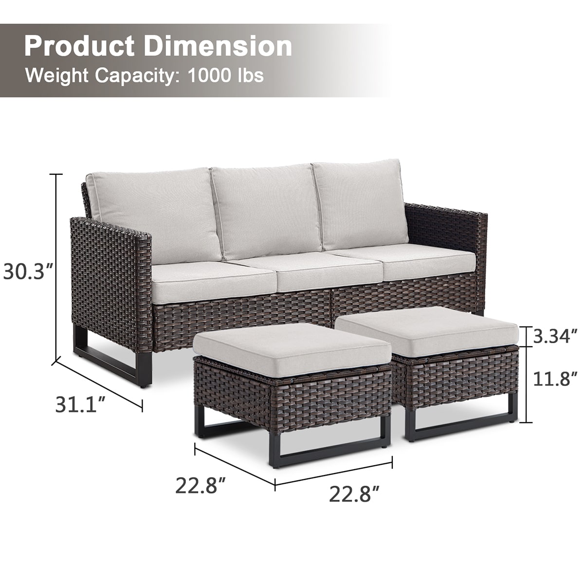 Rilyson FS118119-2 Patio-Sofas-Daybeds - View #2