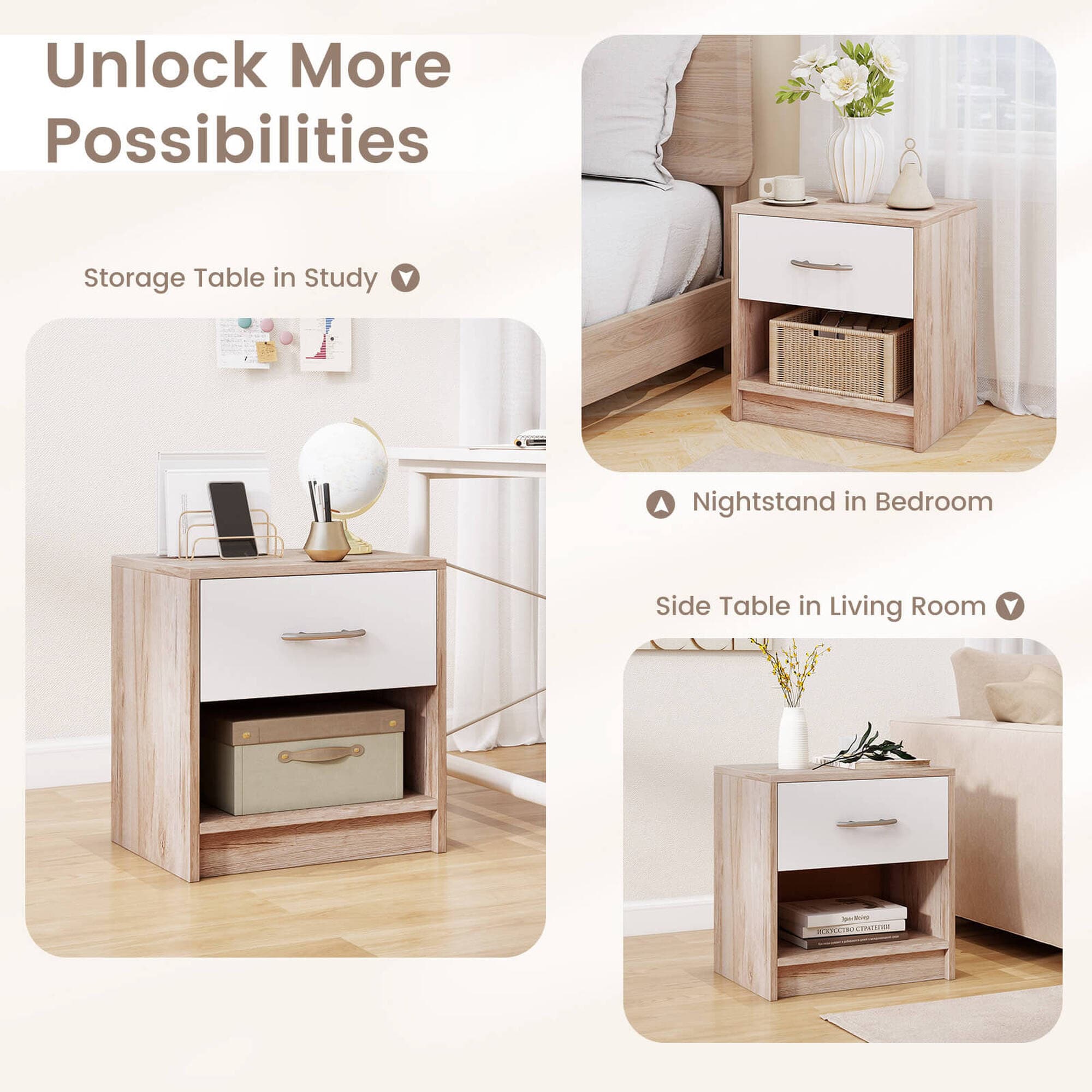 Costway HCST05148 nightstands - View #3