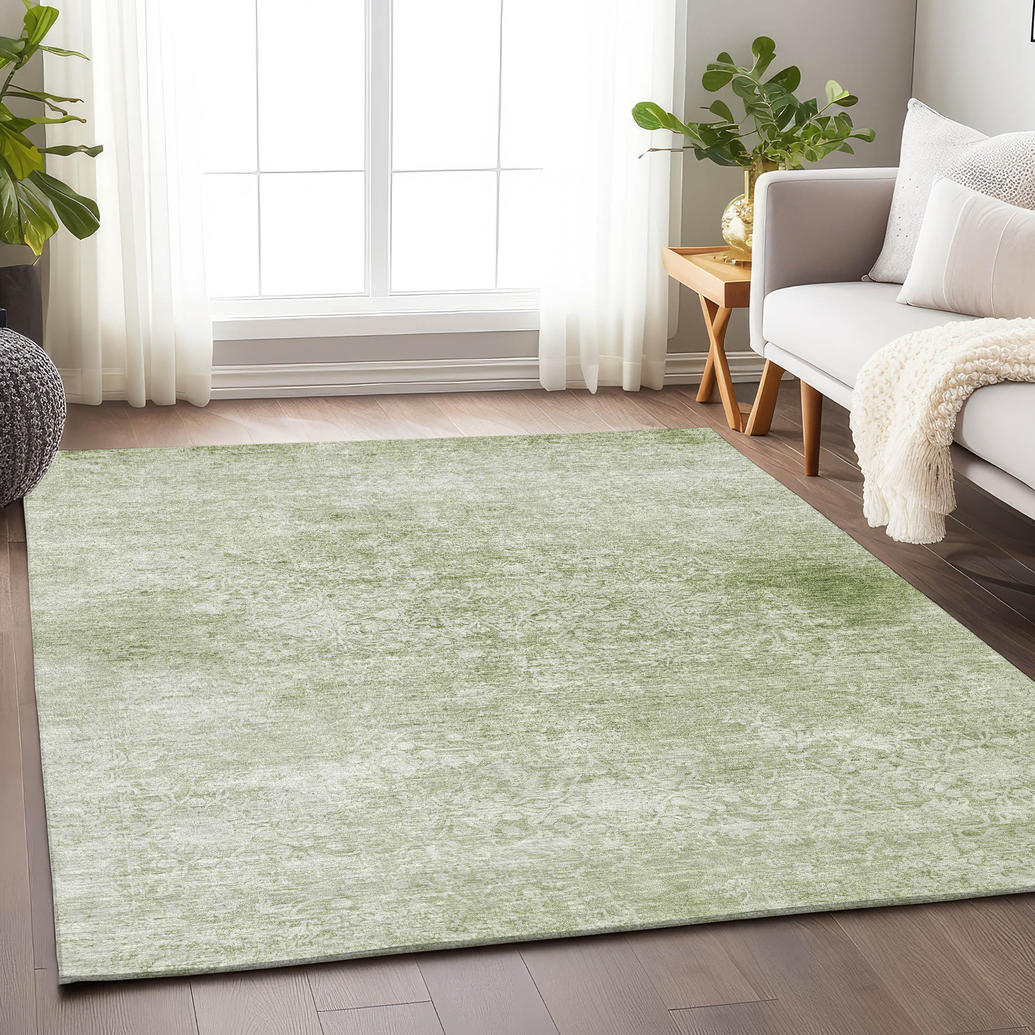 Addison Rugs ACN1763SA10X14 Chantille ACN1763SA 10 x 14 (ft) Loomed Polyester Sage Rectangular Indoor/Outdoor Machine washable Area rug