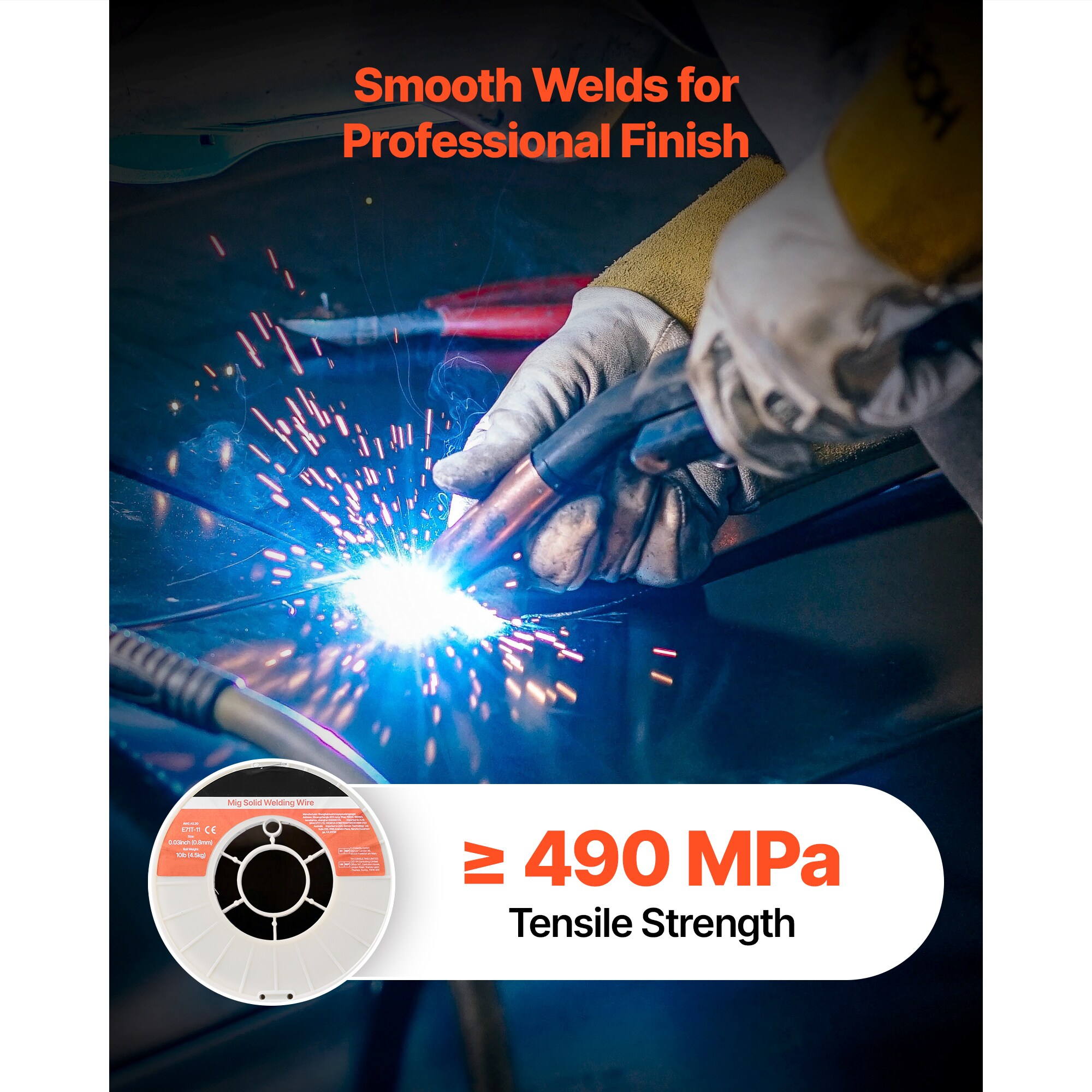 VEVOR MIGHSYXHSE718TJM01V0 Consumable-Welding-Wire - Thumbnail View #5