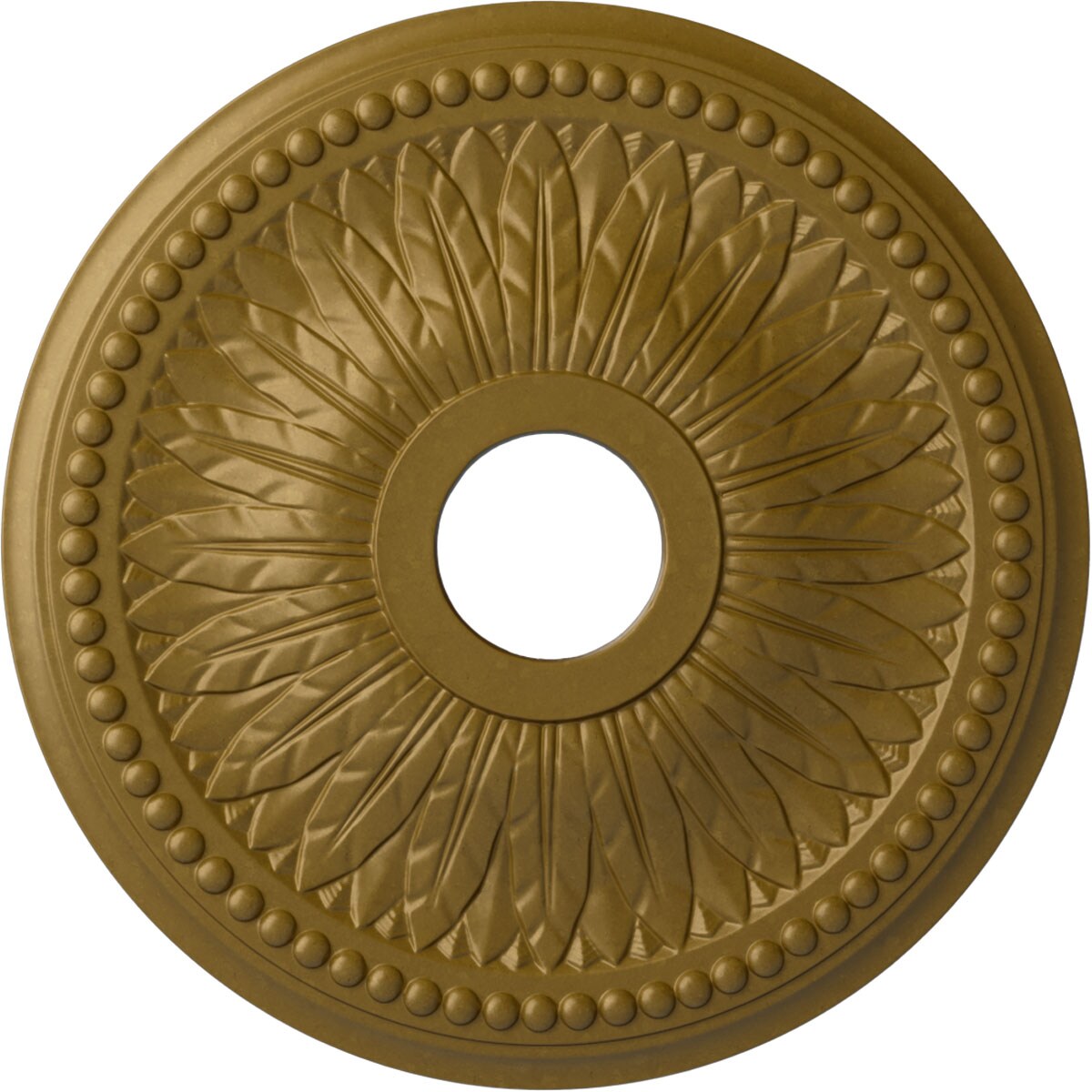 Ekena Millwork CM18BIGLS Bailey 18-in W x 18-in L Painted Gold Polyurethane Whole Ceiling Medallion