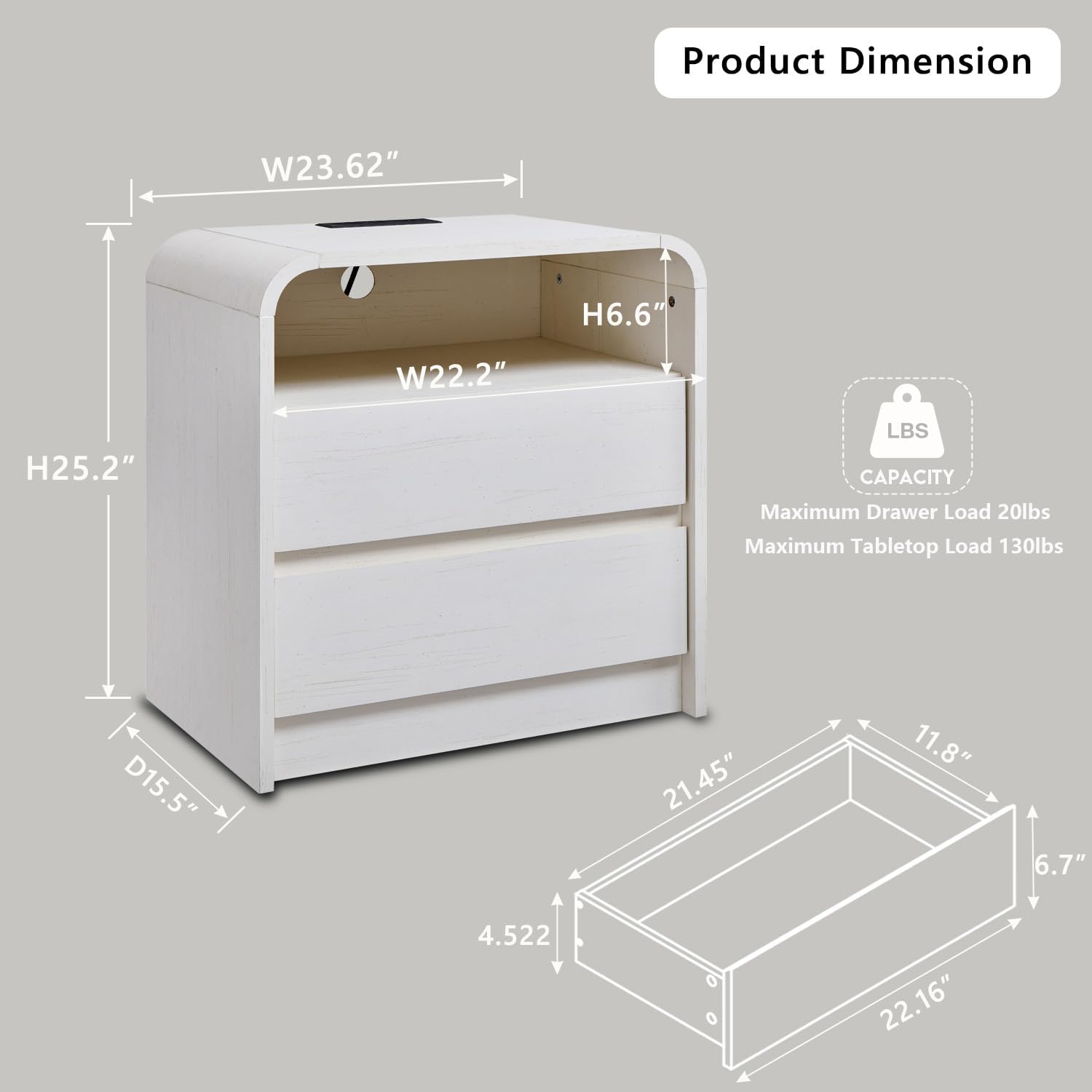 LOVMOR SF-H-CK-NIGHTSTAND-4 nightstands - View #4