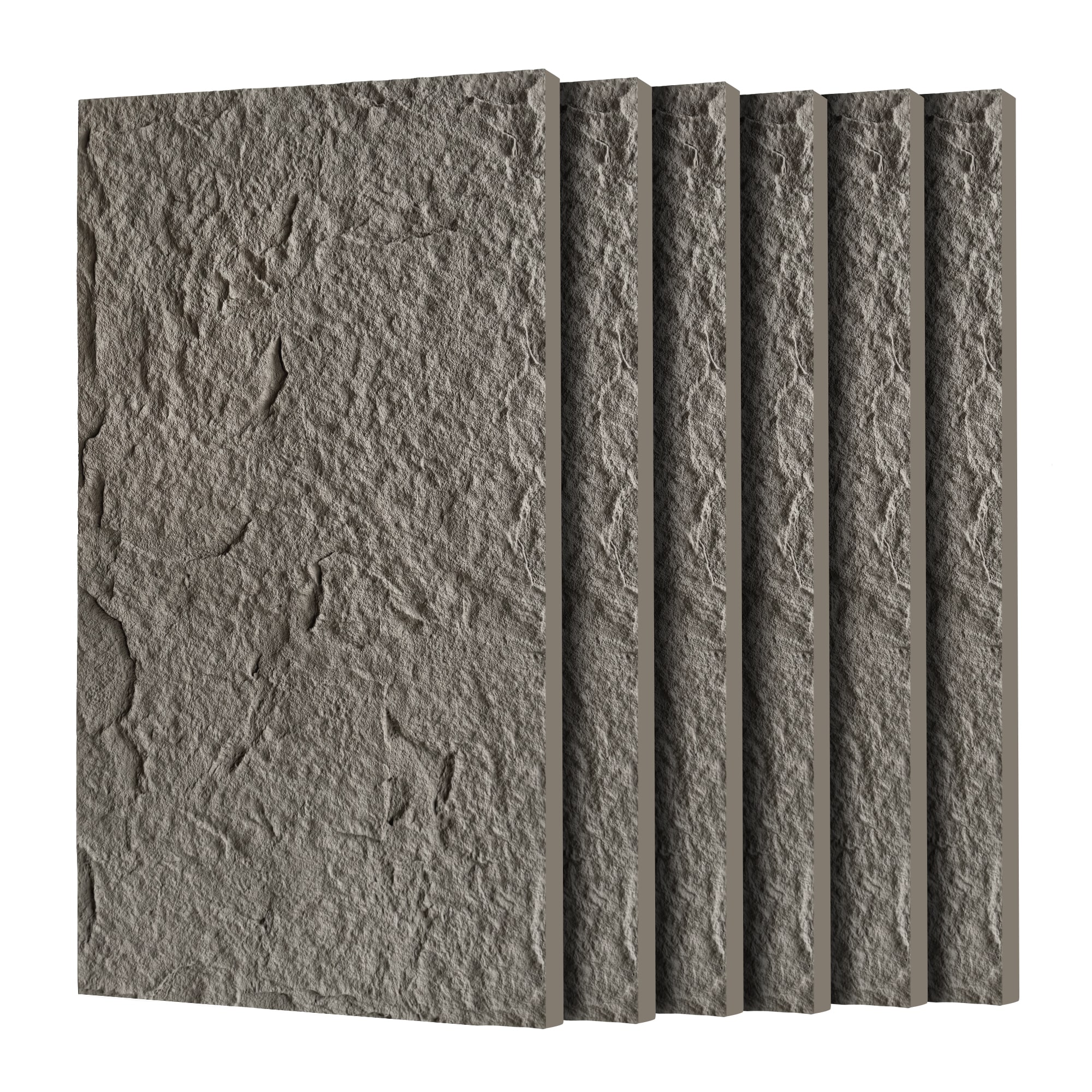LUXEYARD 3D Faux Stone Wall Panels 6 PCS PU Wainscoting Panel for Interior #DS-R-P419789