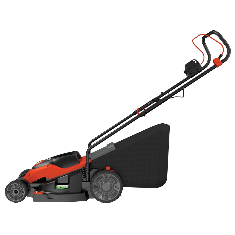 Buy Black+Decker BEMW482BH Electric Lawn Mower, 12 A, 17 in W Cutting,  Winged Blade, Rugged Wheel Black/Orange