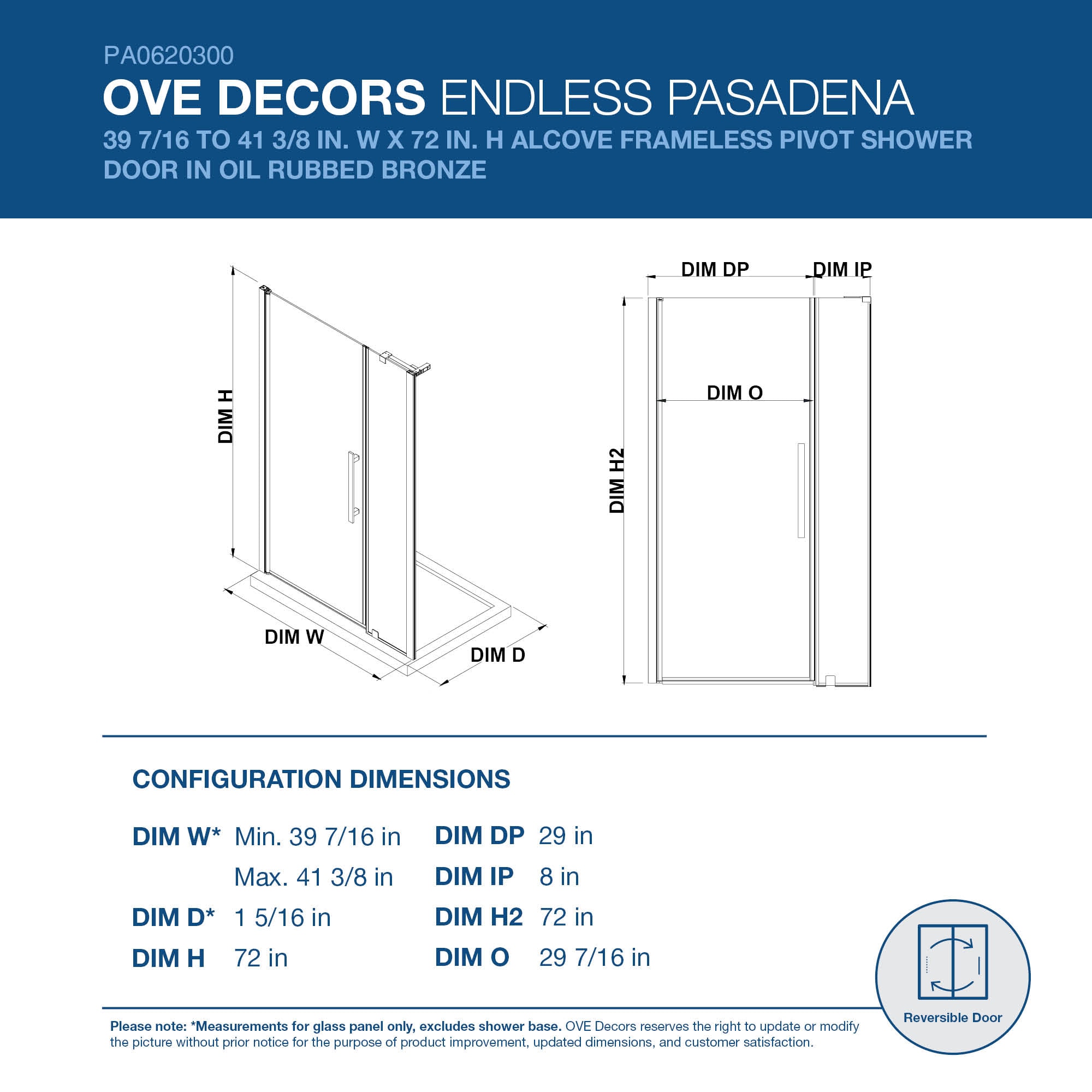 OVE Decors 828796059169 Shower-Doors - View #2
