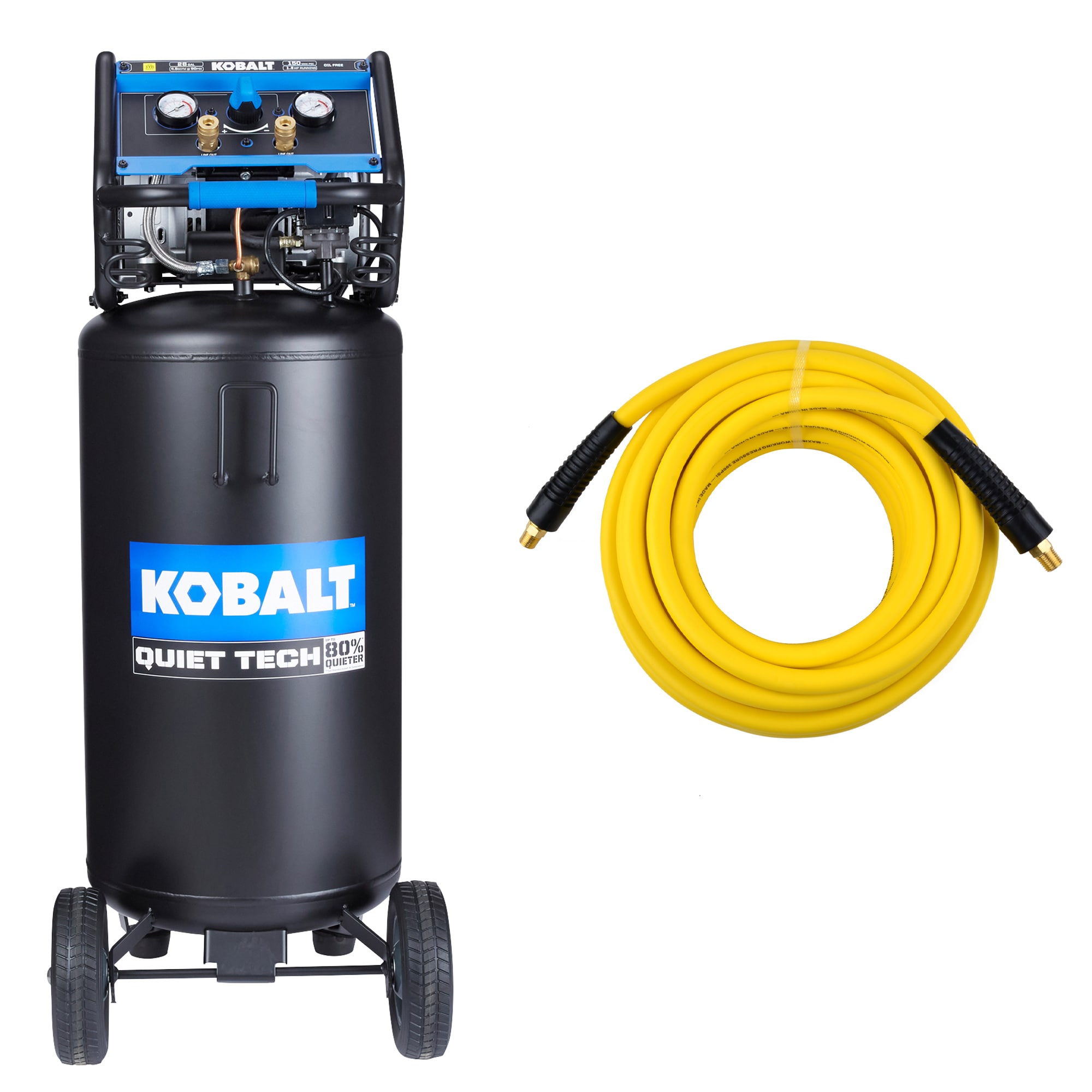 Shop Kobalt 20-Gal Compressor and 3/8-IN x 50-FT PVC Air Hose at