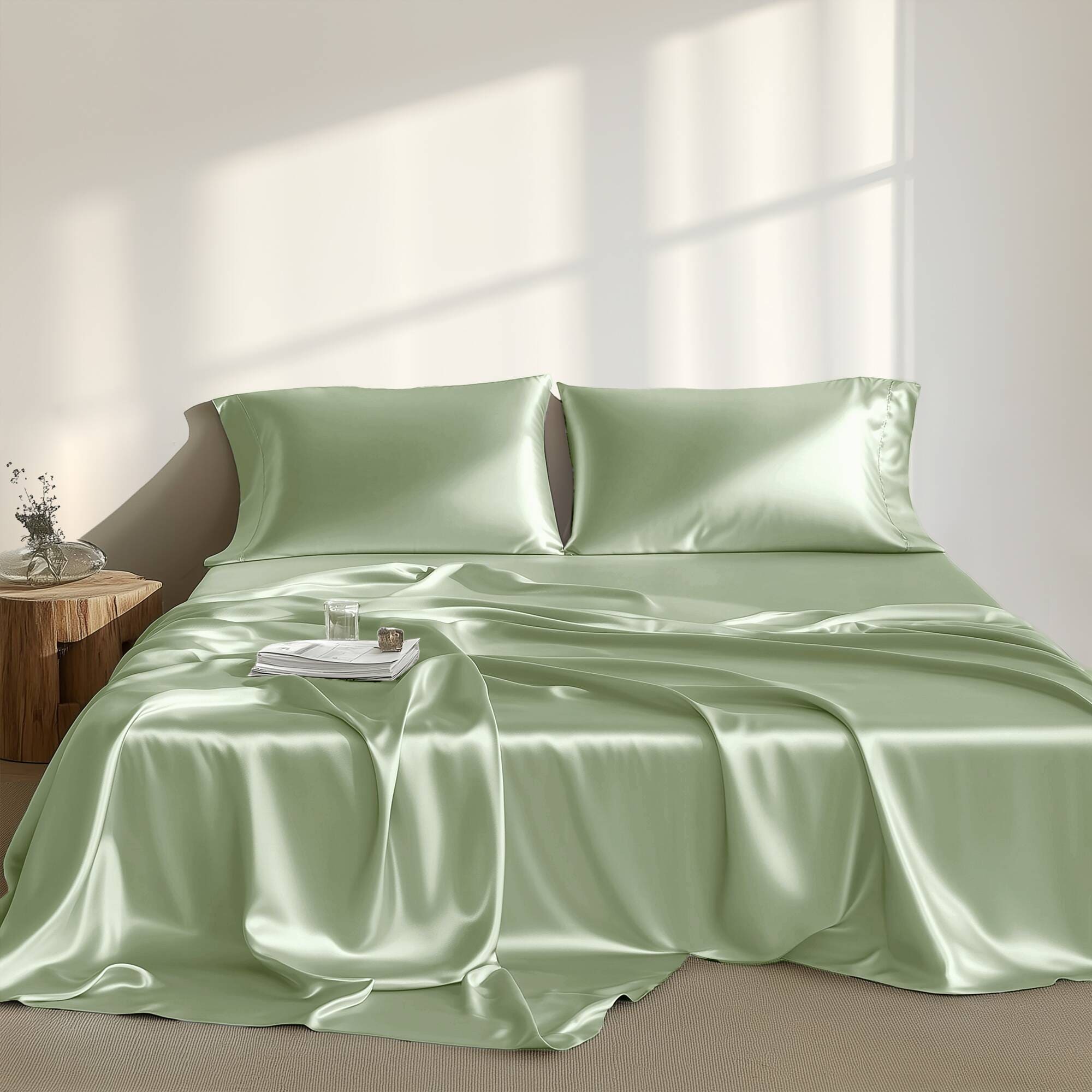 Madison Park Essentials MPE20-1126 King Polyester Sage Bed Sheet Set