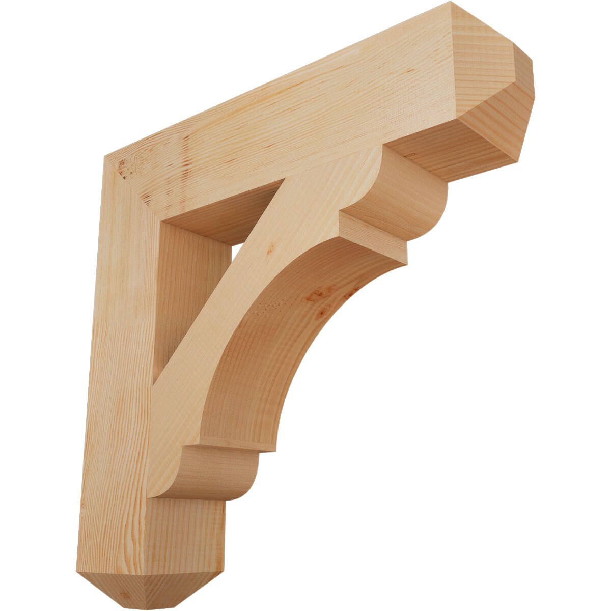 Ekena Millwork BKT06X28X28OLY04SDF Olympic craftsman smooth 5-1/2-in x 28-in x 28-in Douglas fir Brown Wood Standard bracket