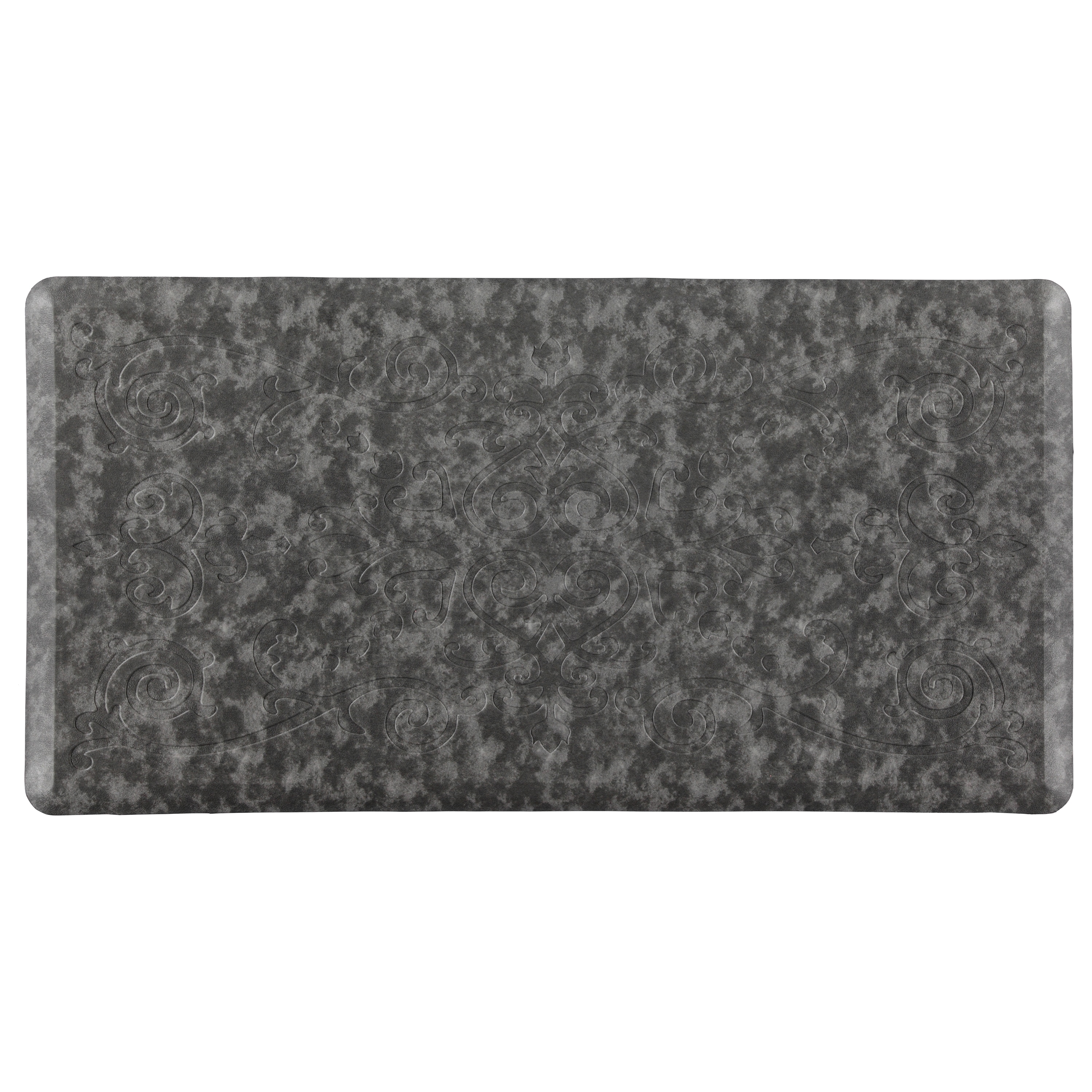 J&V TEXTILES EMB01 20-in x 39-in Gray PVC Non-Slip Grip Indoor Anti-fatigue Mat