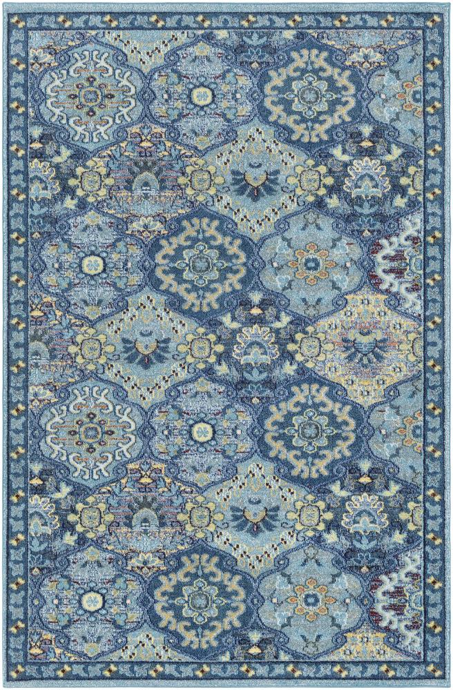 Surya ANI1019-5373 Anika 5 X 8 (ft) Navy Trellis Vintage Area Rug