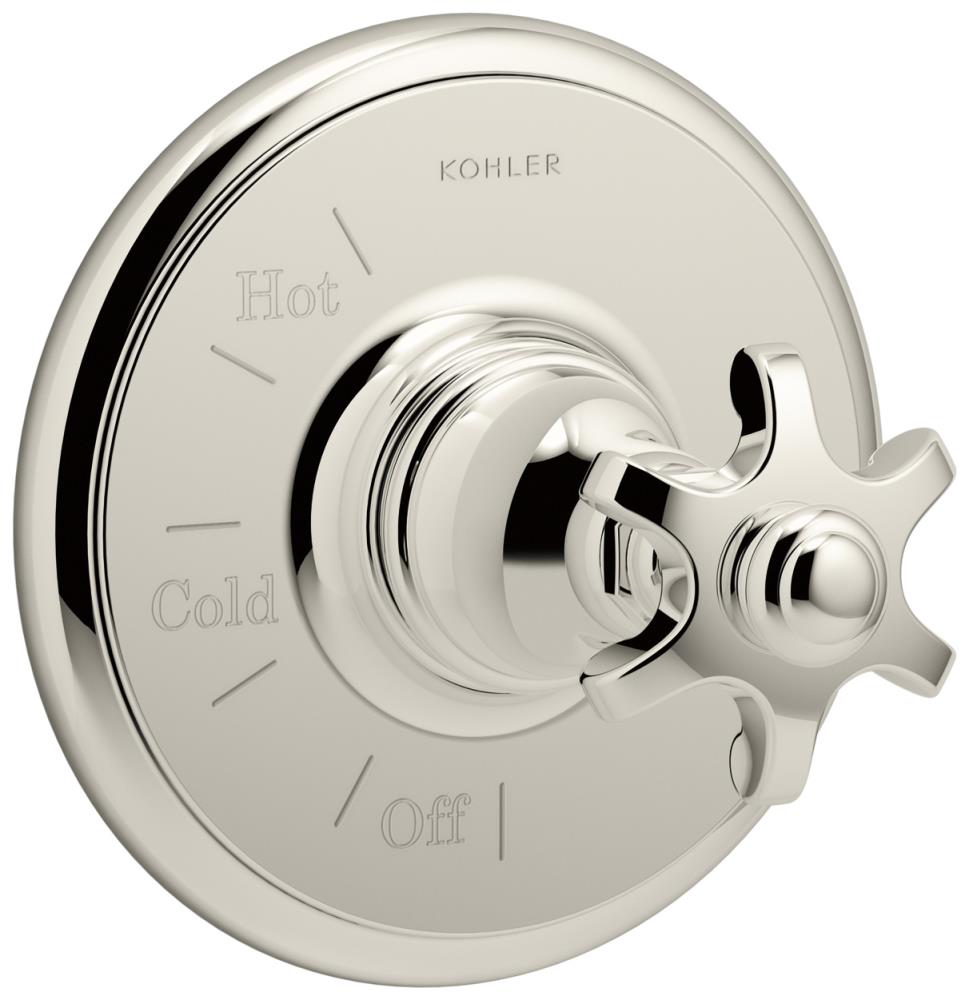 KOHLER Vibrant Polished Nickel Cross Shower Handle at Lowes.com