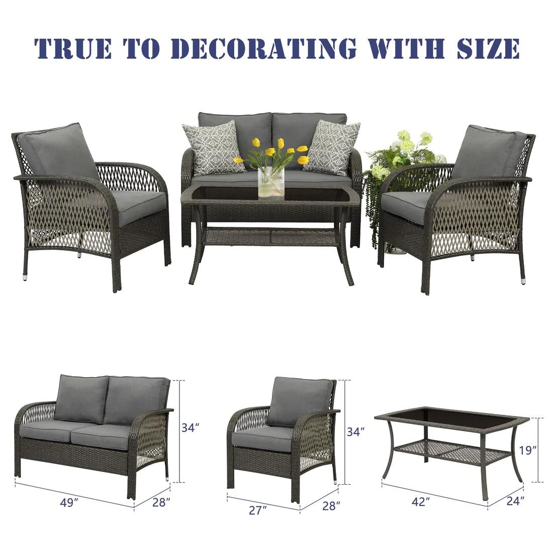 Bayfeve BF-S19TRB Patio-Conversation-Sets - View #2