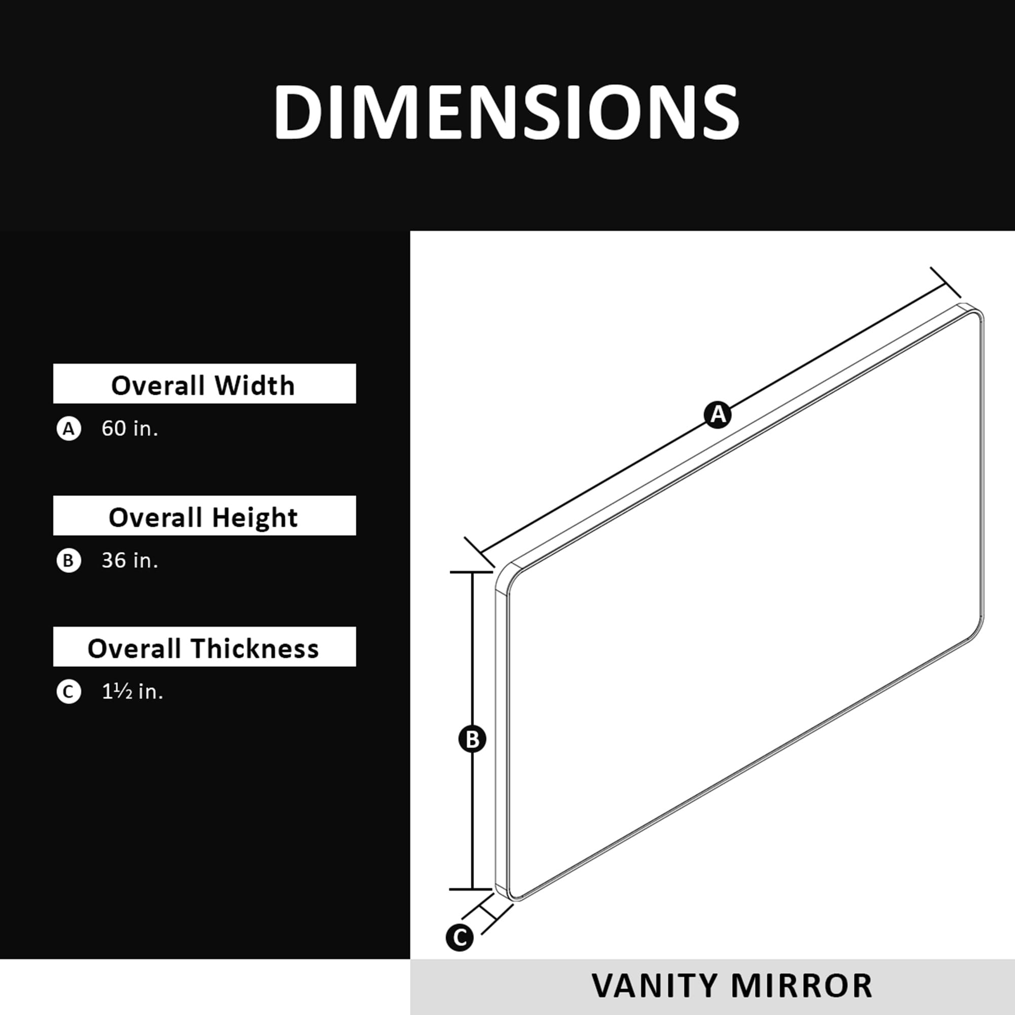 ExBrite FUBM6036ORB Framed-Bath-Mirrors - View #2