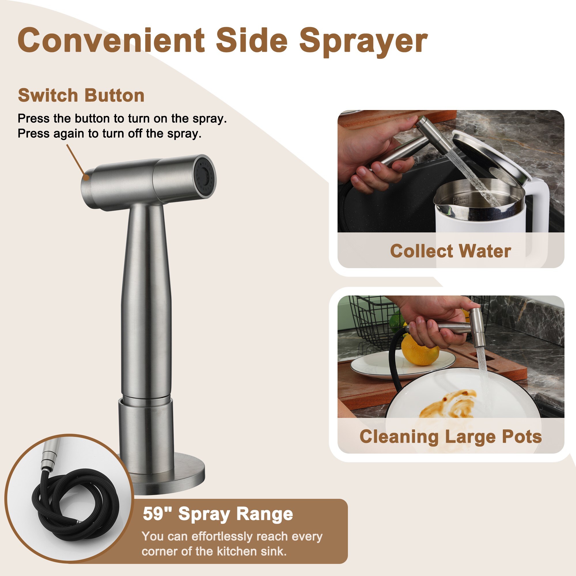 Mondawe MD-D92-BN Kitchen-Faucets - View #5