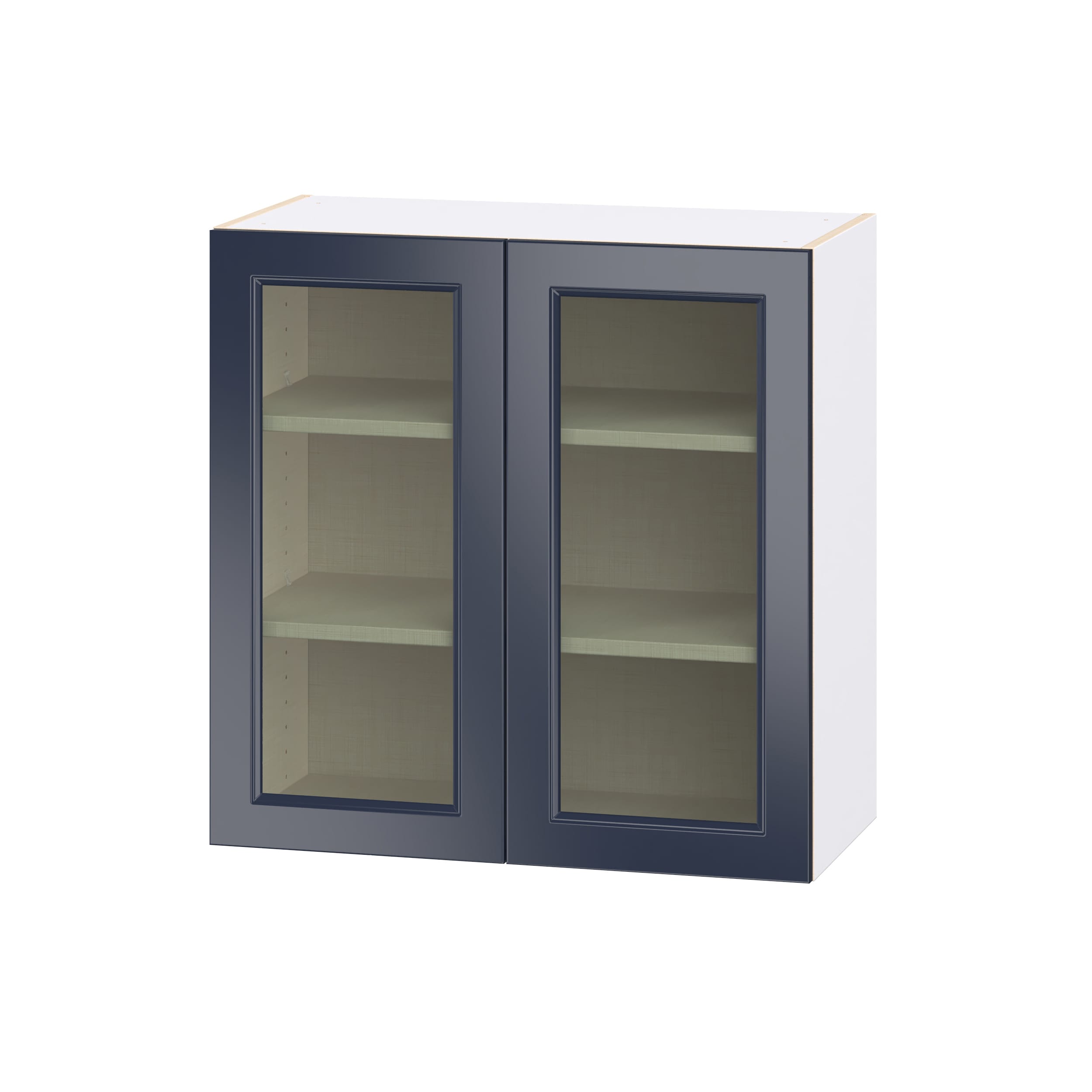 Hugo&Borg DSWG3030-LO Lorette 30-in W x 30-in H x 14.75-in D Navy Blue Wall Fully assembled Cabinet Glass Panel Glass