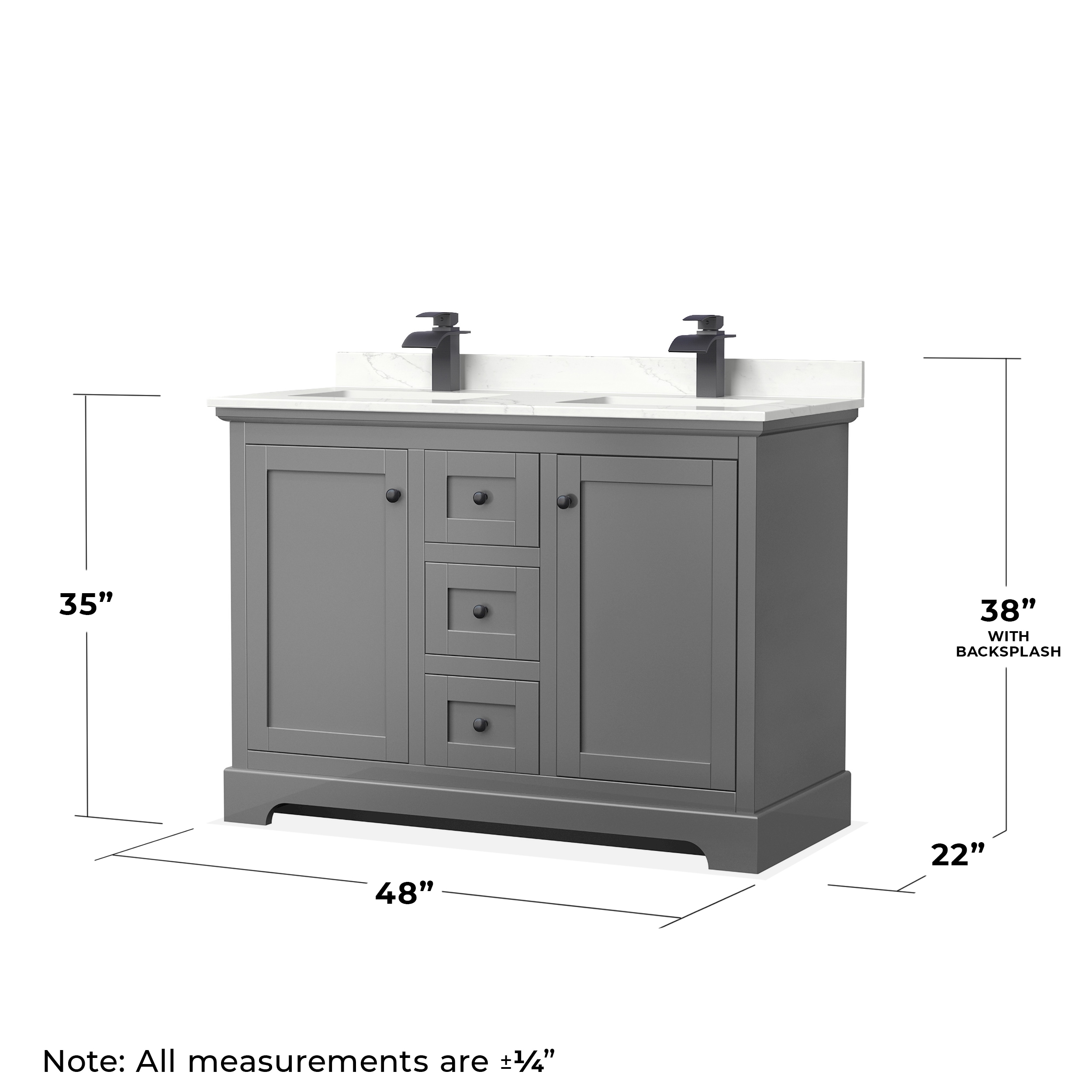 Wyndham Collection WCV232348DGBGTUNSM46 Bath-Vanity-Combo - View #6
