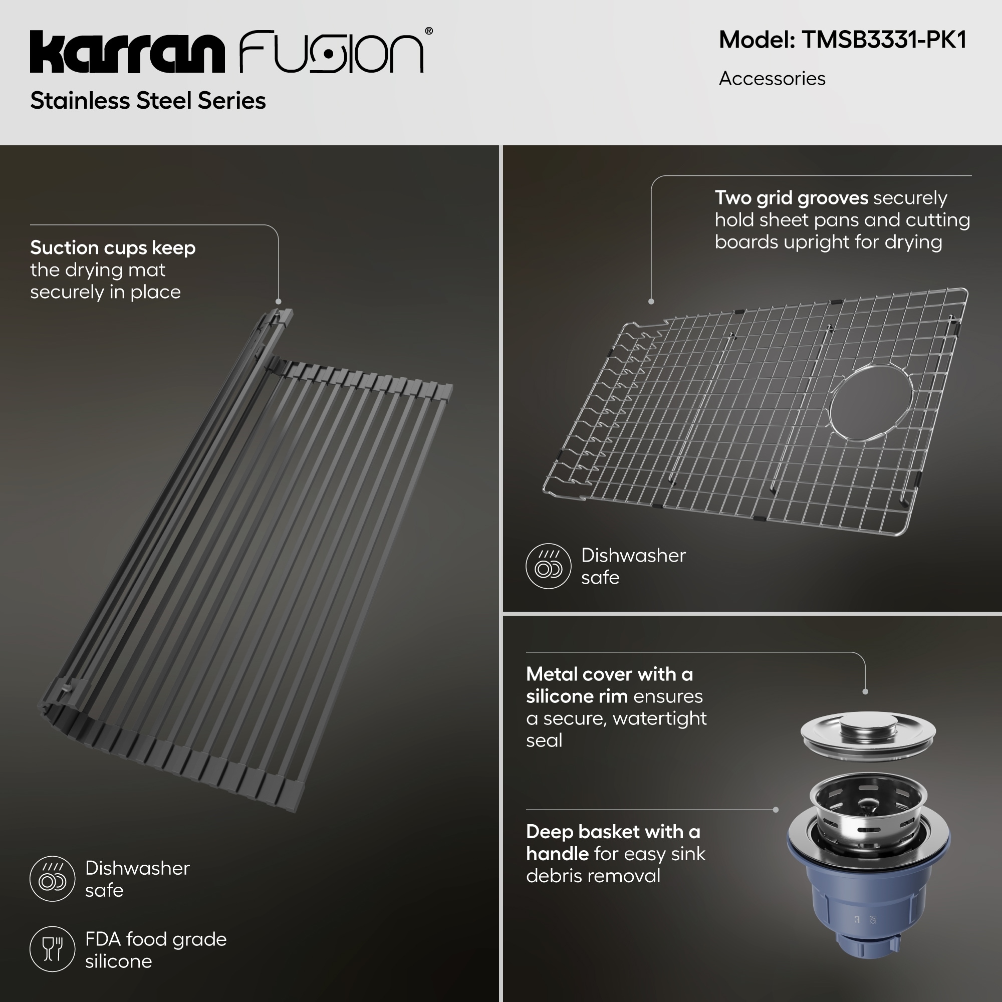 Karran TMSB3331-PK1 Kitchen-Sinks - View #5