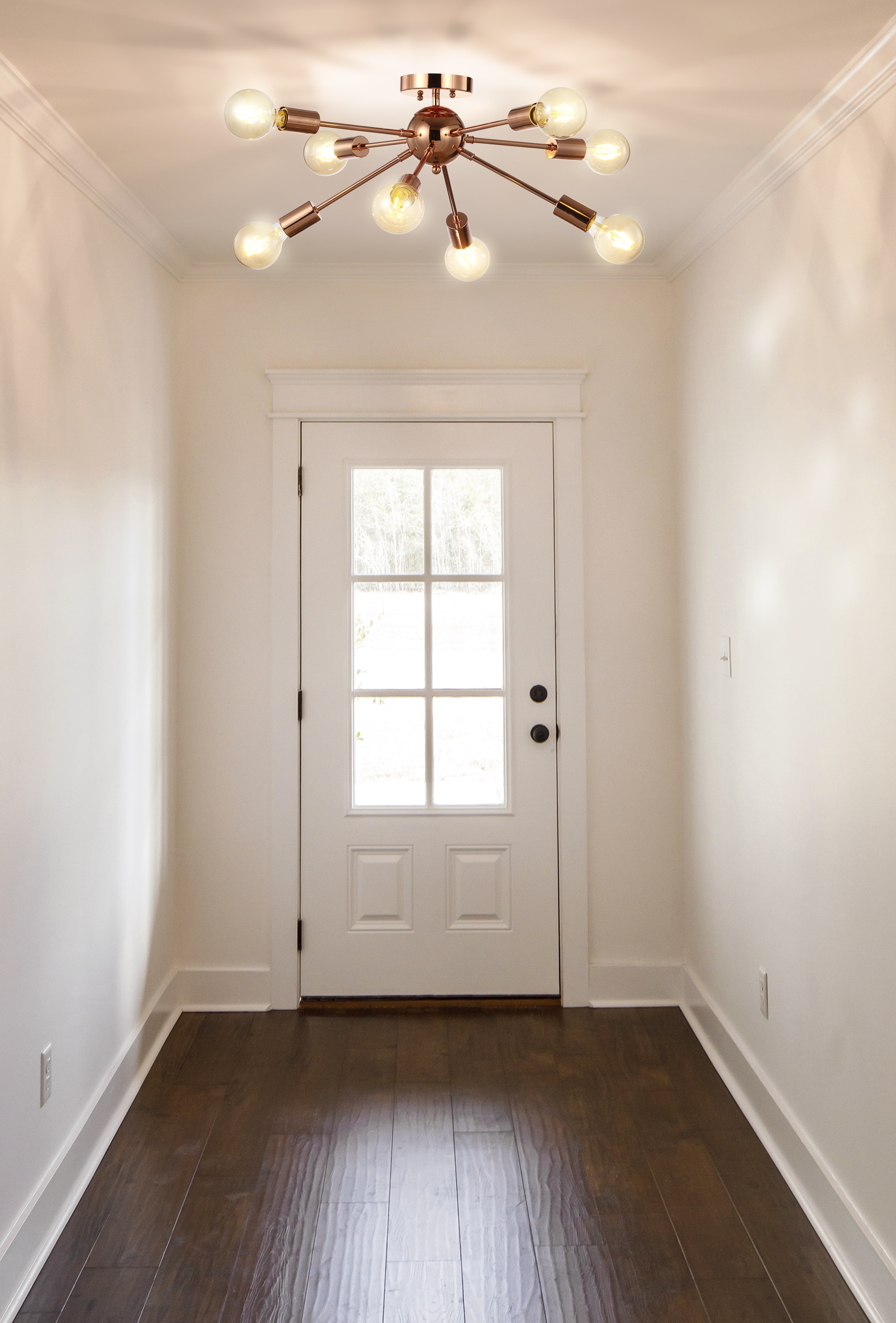 Copper 30.5" 8-Light Sputnik LED Flush-Mount