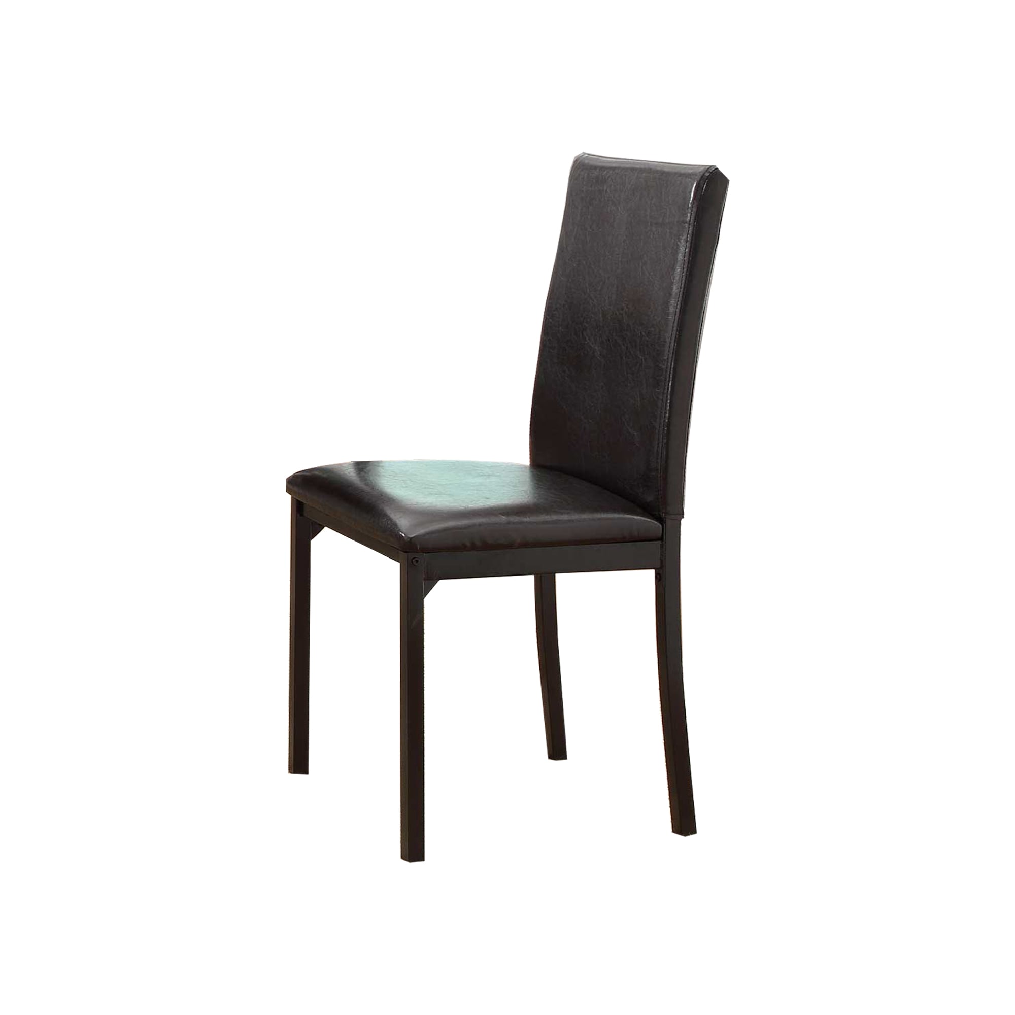 Benzara BM179950 Set of 4 Faux Leather Upholstered Side Chair (Wood Frame)