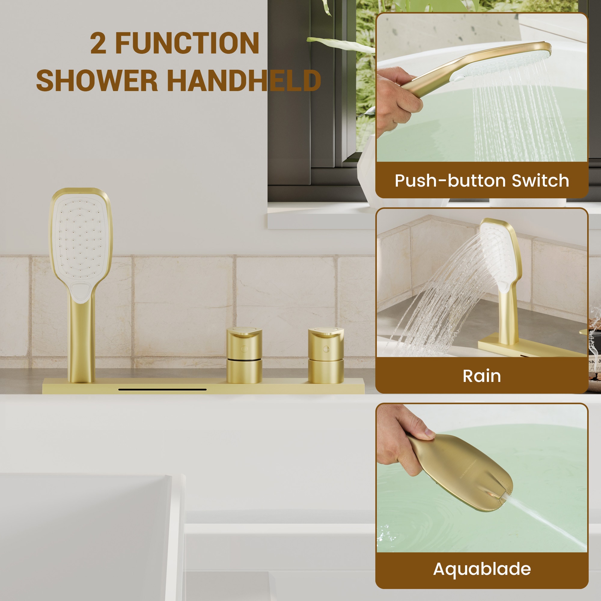 CASAINC CA-I4343-BG Roman-Tub-Faucets - View #6