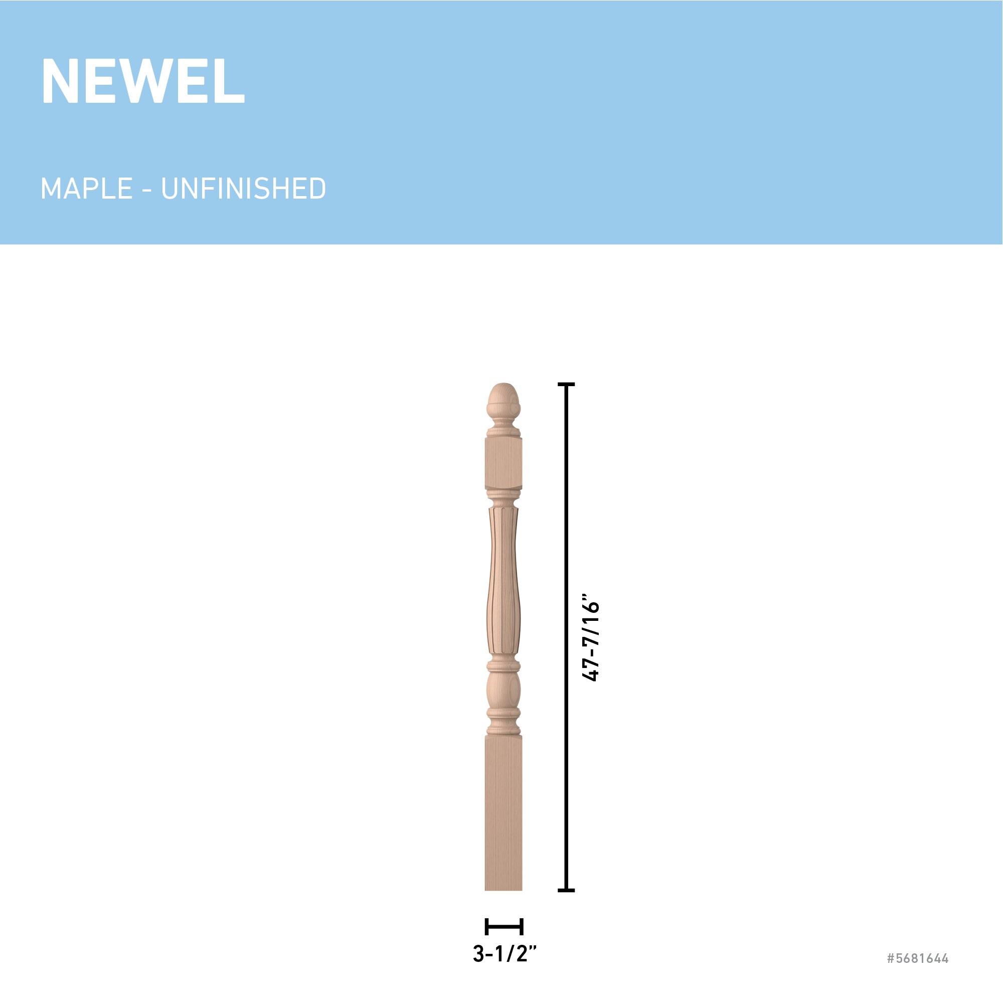 L.J. Smith Stair Systems LJF-3340-M Interior-Stairpart-Newel-Posts - View #3