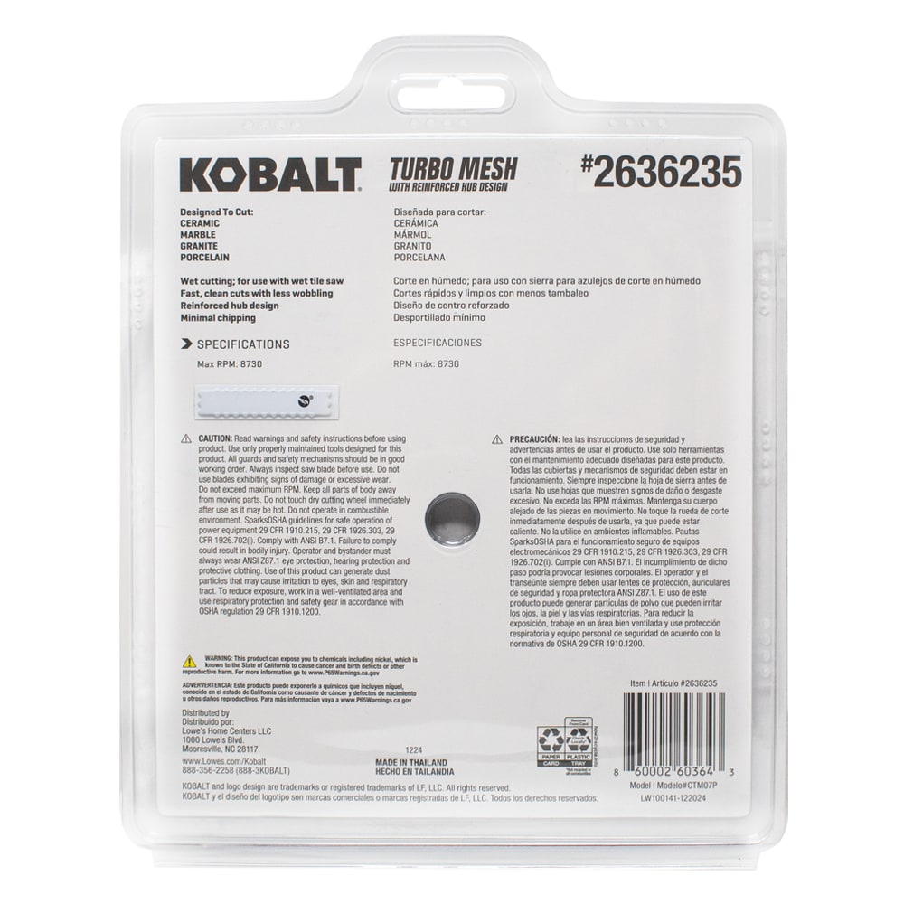 Kobalt CTM07P Diamond-Saw-Blades - View #7