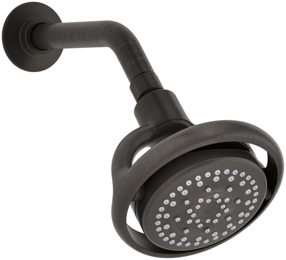 KOHLER 15996-2BZ Flipside 4.0 -Settings Oil-rubbed bronze 5.3750-in Round Fixed Shower Head 2.5 GPM