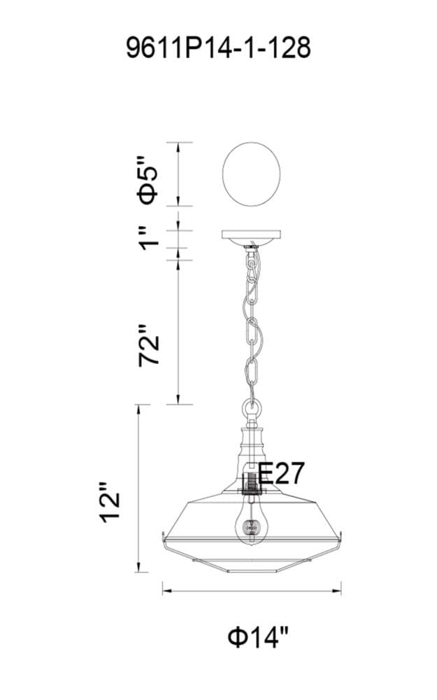 CWI Lighting 9611P14-1-126 Pendant-Lights - View #2