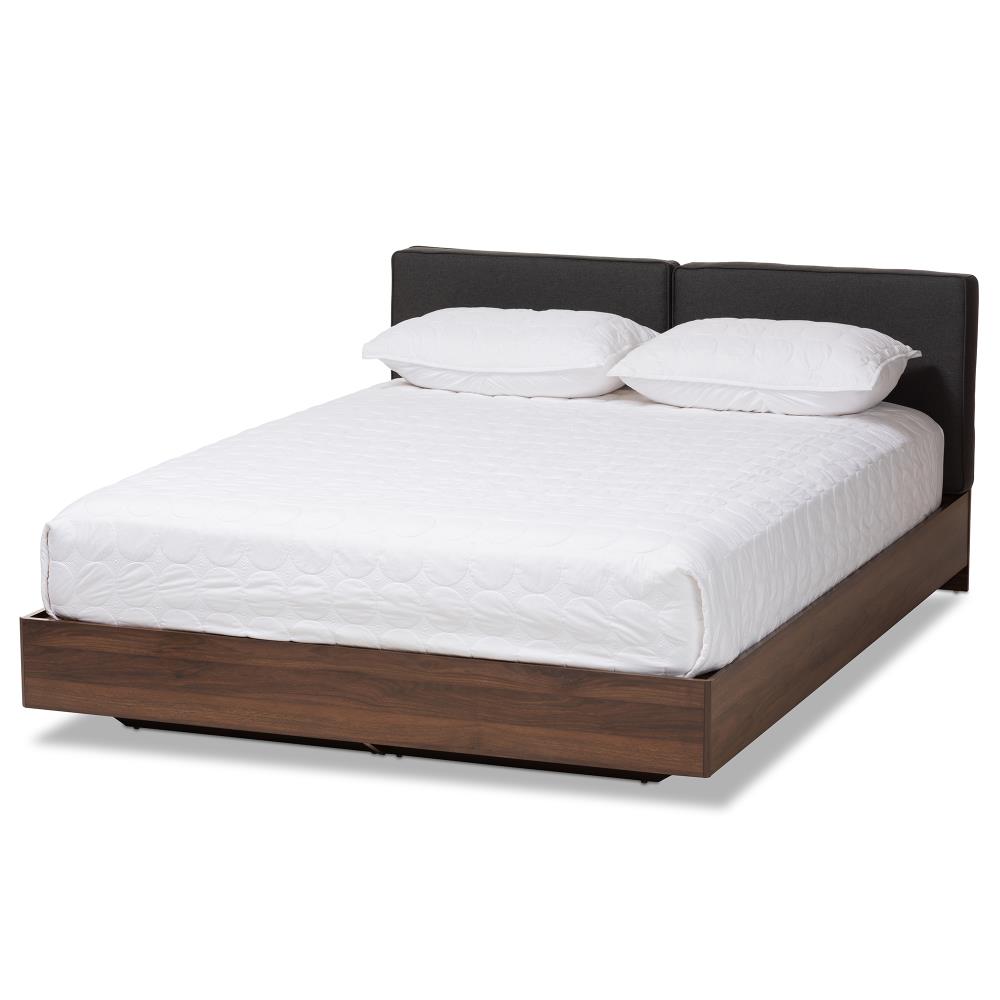 Baxton Studio Iselin Multi Queen Wood Panel Bed with Storage in