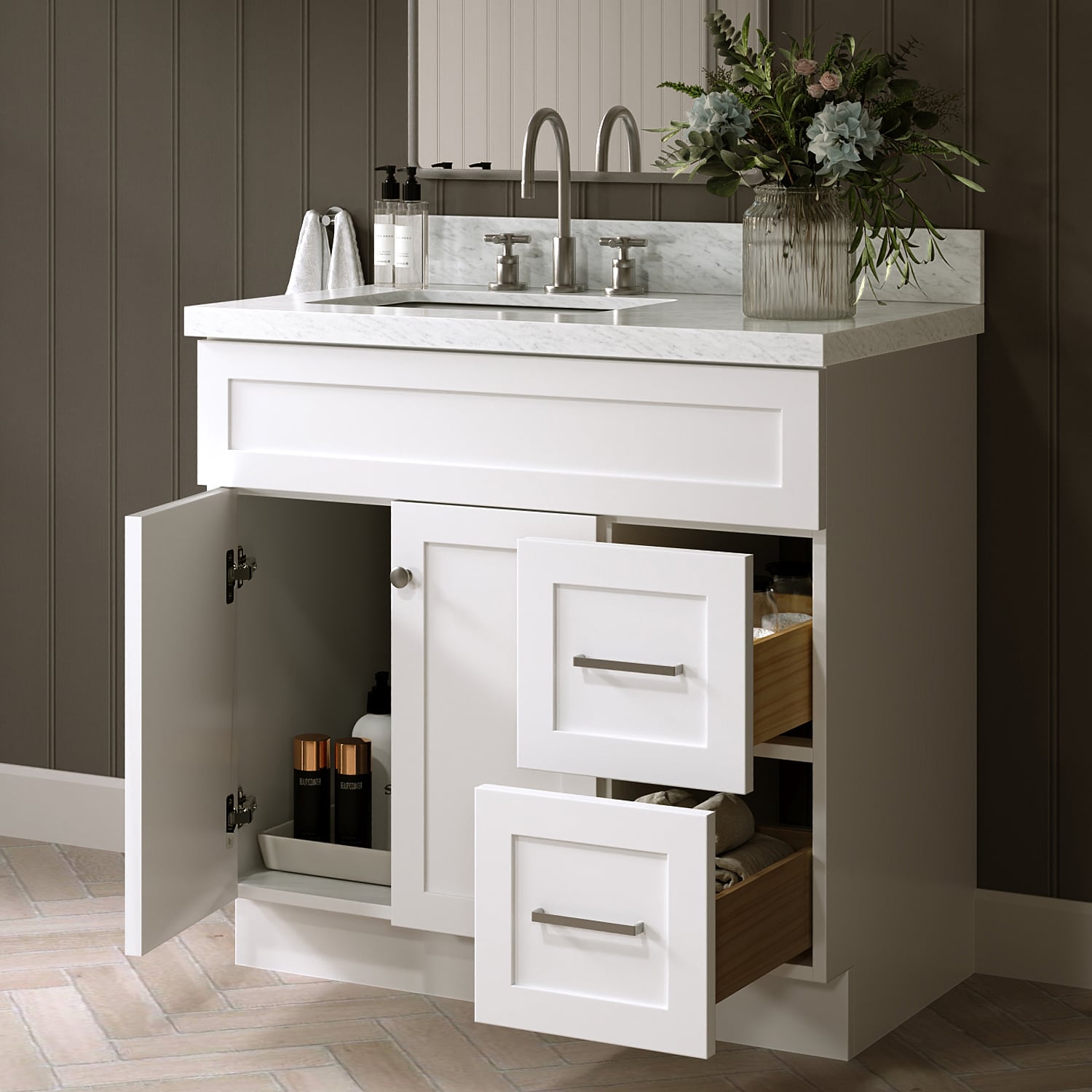ARIEL F036S-L-BC-WHT vanities - View #3