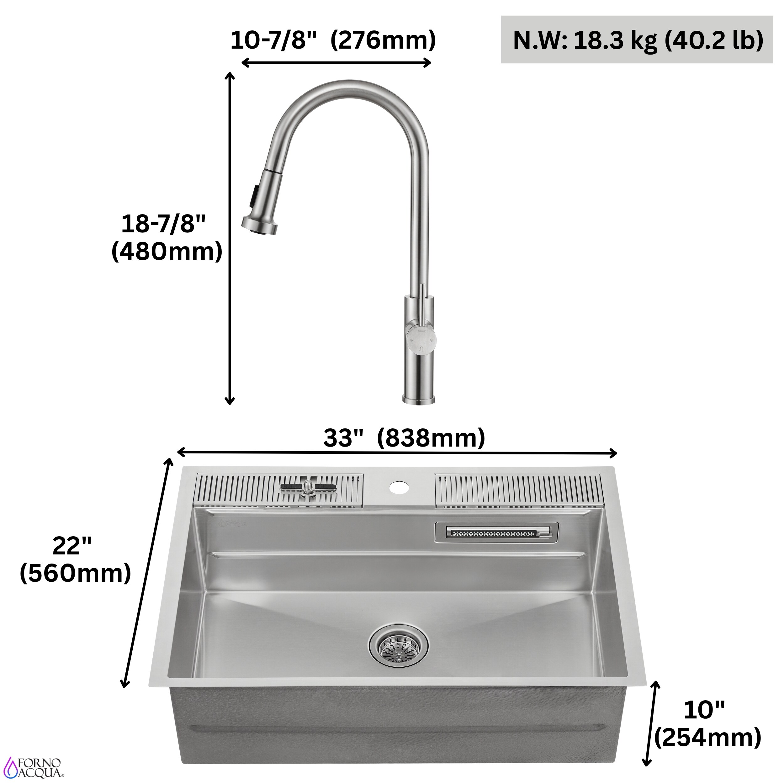 FORNO ACQUA D-ZP30 Kitchen-Sinks - View #14