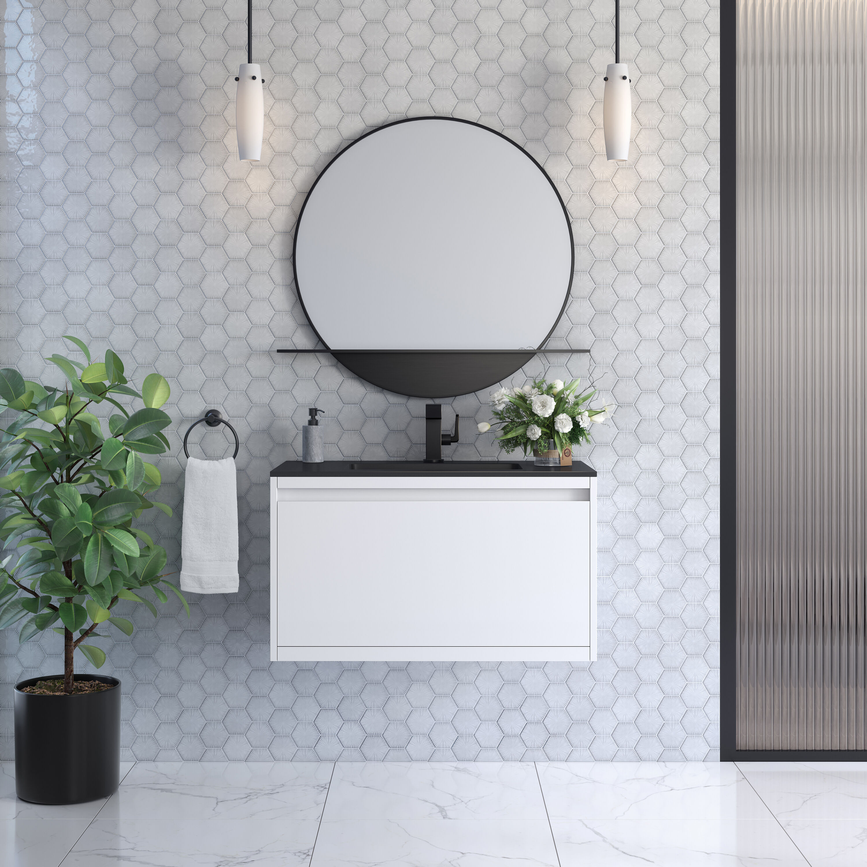 James Martin Vanities 805-V35.4-GW-MB-CH Bath-Vanity-Combo - View #2