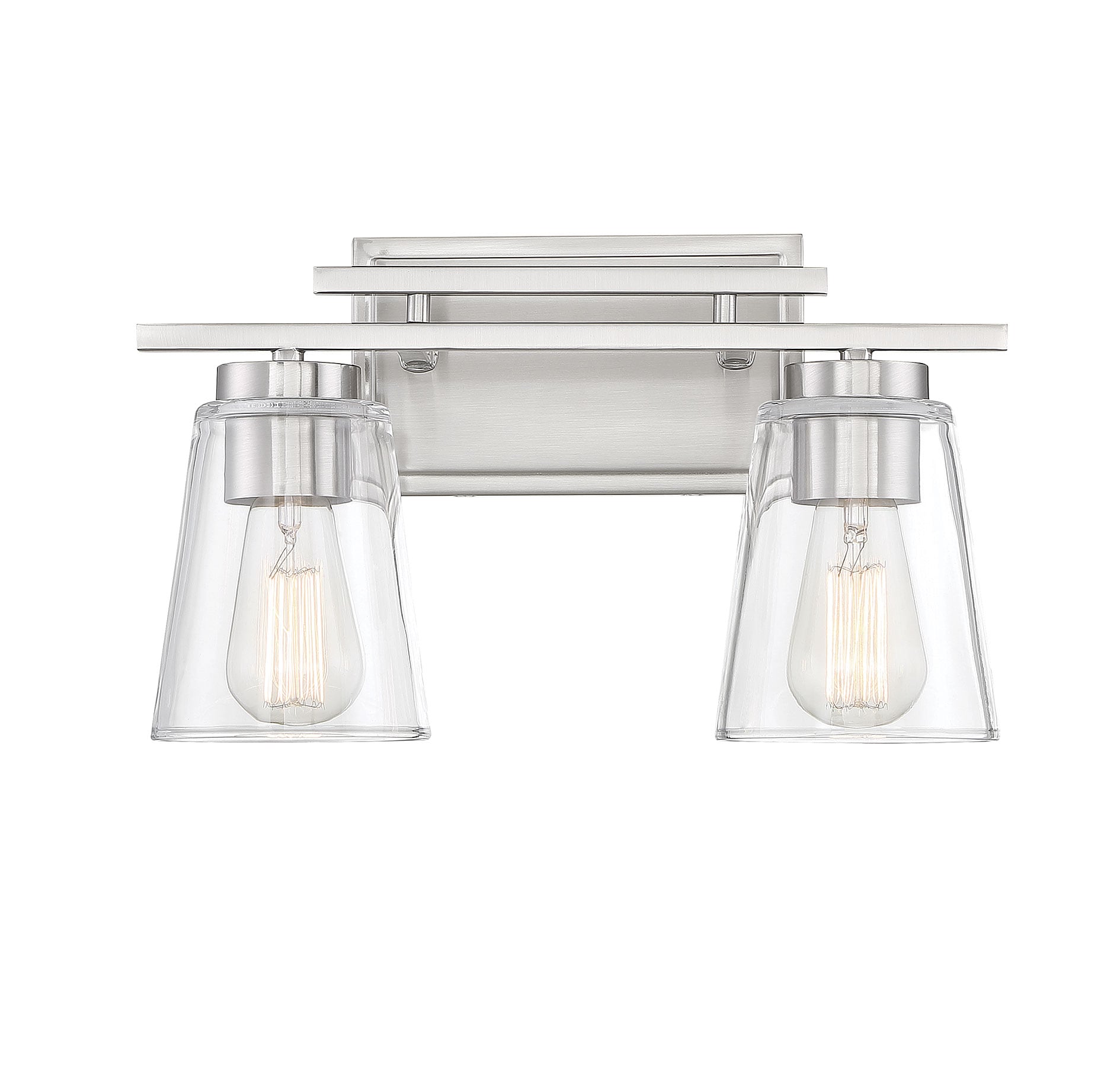 Savoy House Essentials 8-1020-2-SN Calhoun 14.58-in 2 -Light Satin Nickel Bohemian/global Vanity light