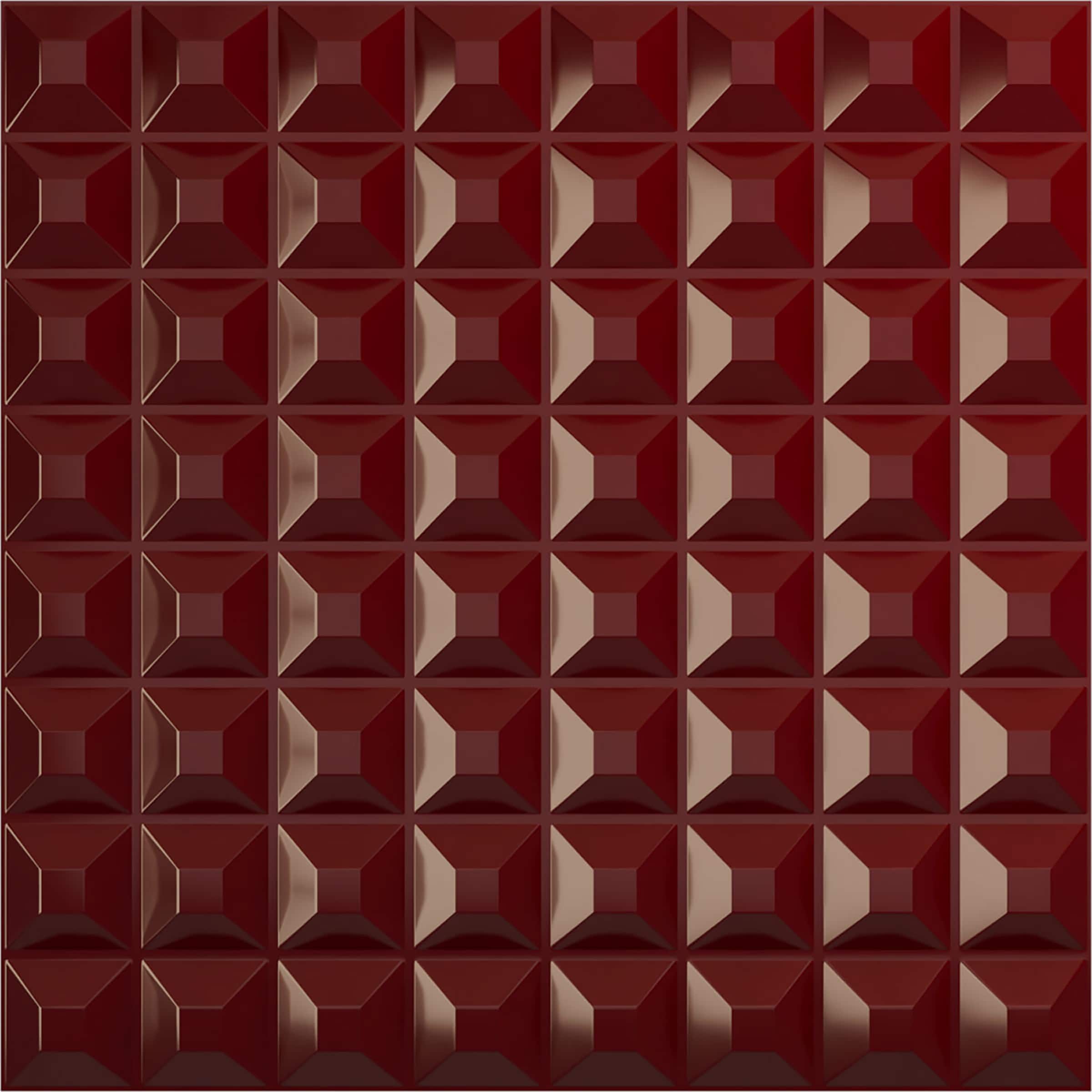 Ekena Millwork WP20X20BRHML 19-5/8-in x 19-5/8-in Embossed Paintable/Stainable Red PVC Wall Panel (