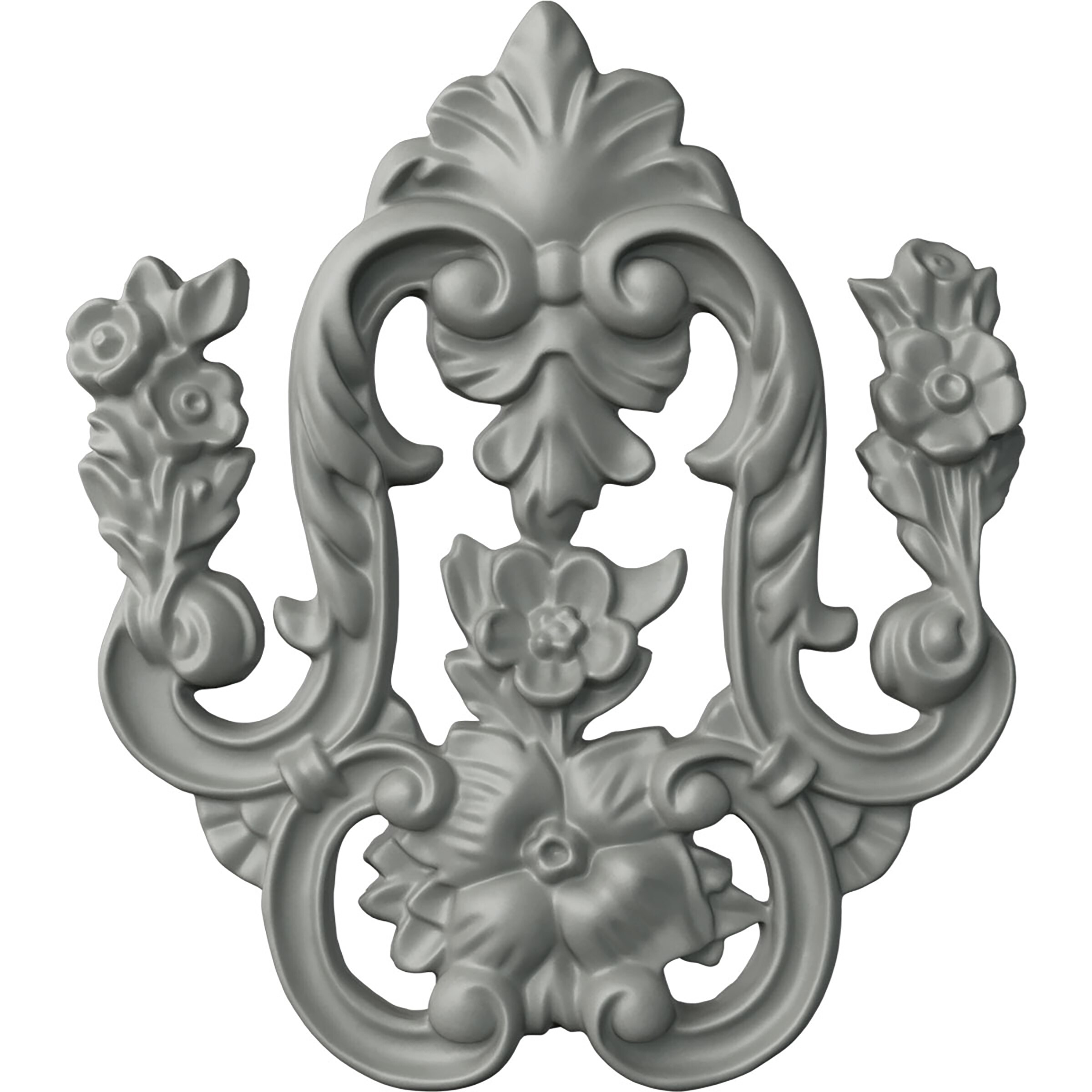 Ekena Millwork ONL05X06X01FL Flower 5.75-in W x 6.5-in H Flower Primed Applique