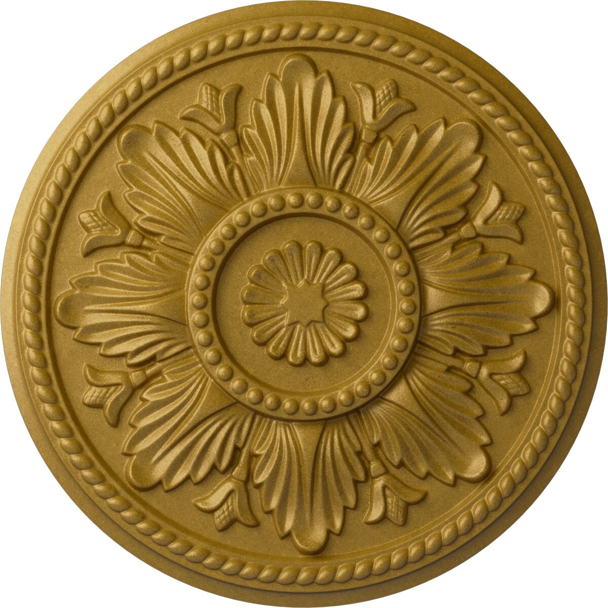 Ekena Millwork CM18EDPGS Edinburgh 18-in W x 18-in L Painted Pharaohs Gold Polyurethane Whole Ceiling Medallion