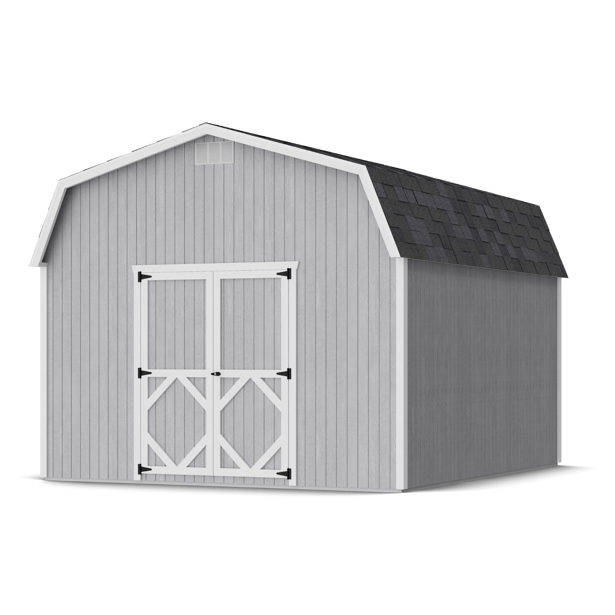 Little Cottage Co 12X14 CGB-6-PC-FK Classic 12-ft x 14-ft Gambrel Style Wood Outdoor Storage Shed with 2 Doors