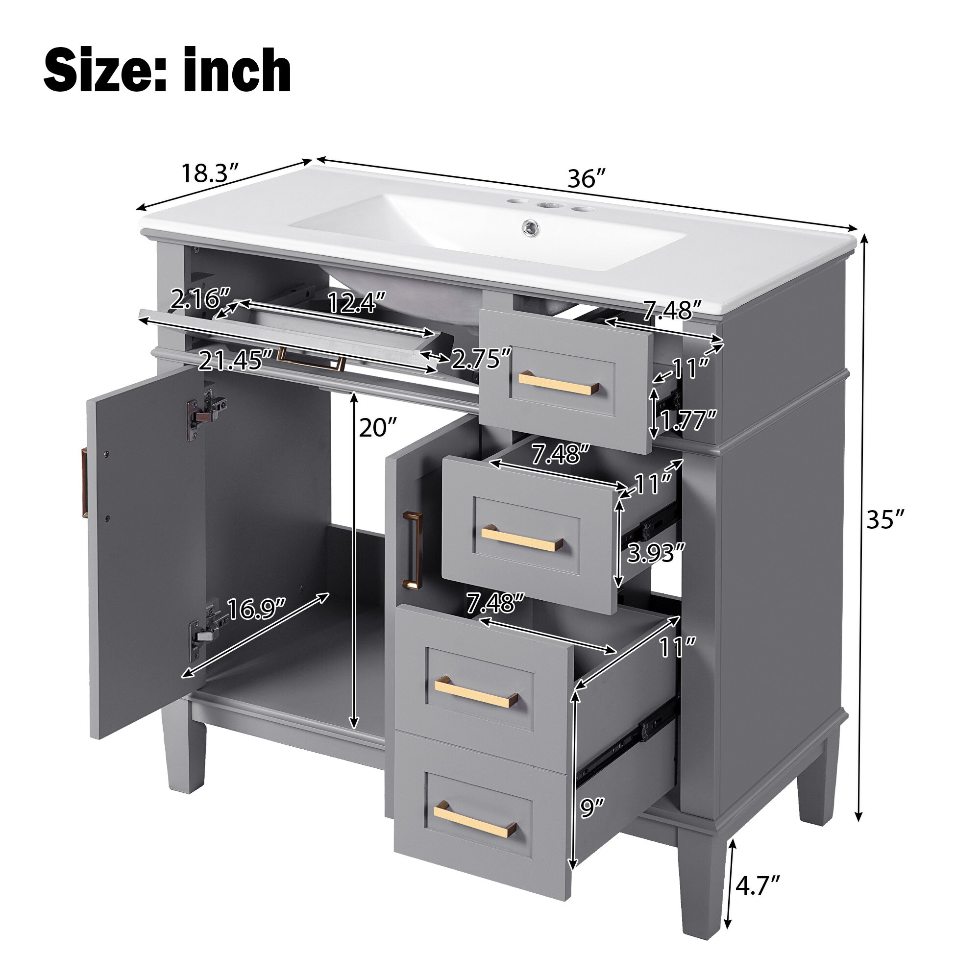 ModernLuxe L3P-N729P253935E Bath-Vanity-Combo - View #7