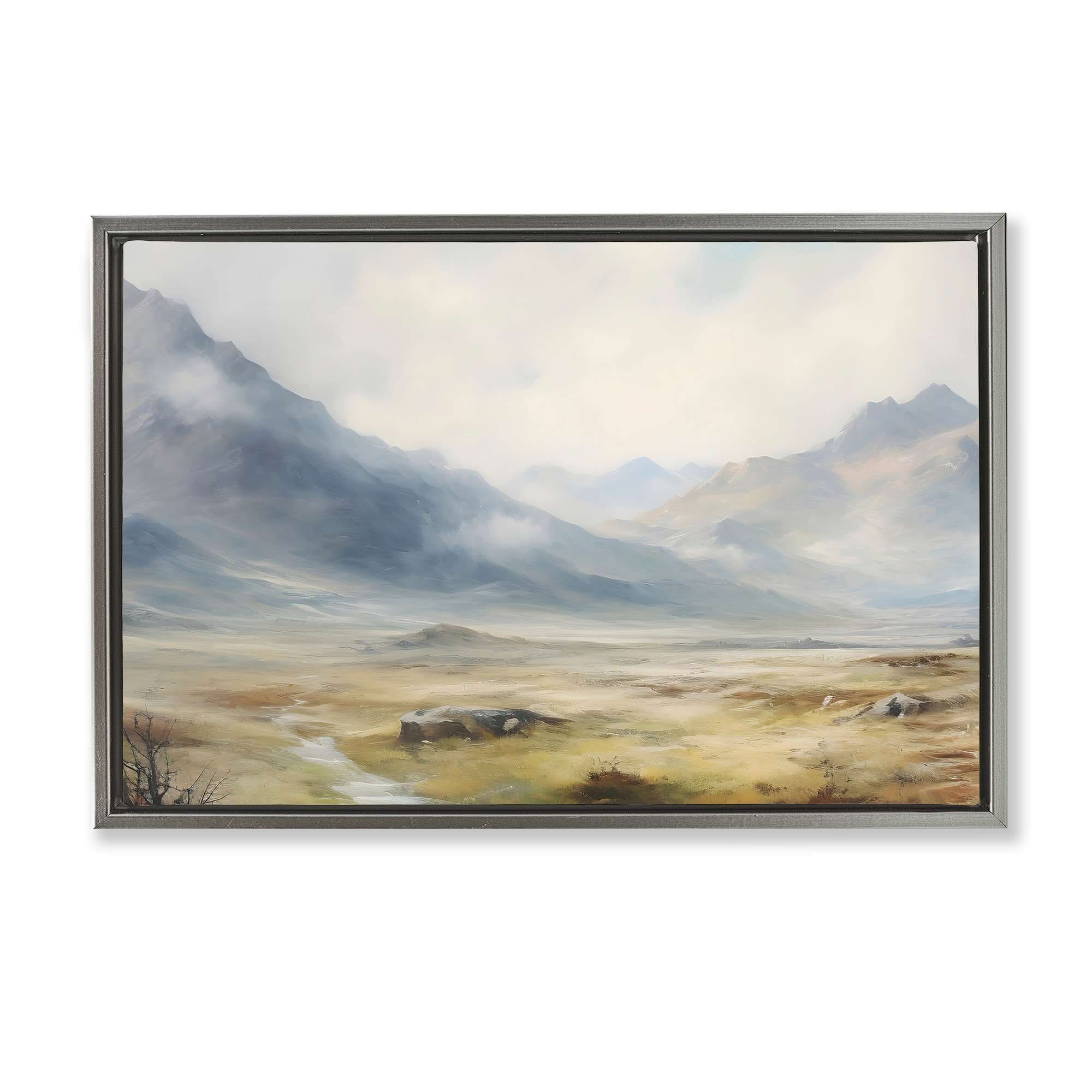 Stupell Industries BT-775-FFL-20X30 Faded Mountain Secrets Gray Framed Floater Canvas Wall Art By Franklyn Gregory 31 x 21